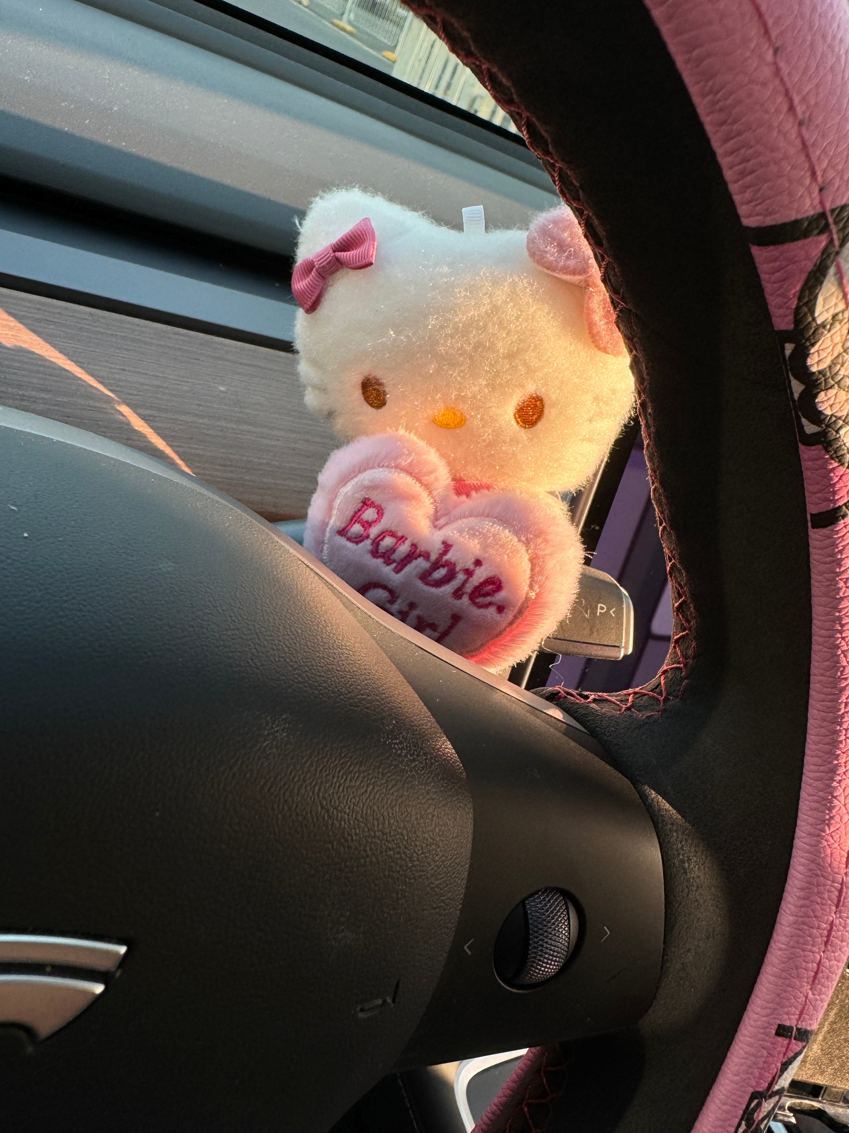 Hellokitty Barbie Girl Pink Plush Toy for Windshield Wiper Gear Lever Wiper Shift Grip