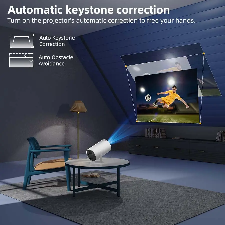 Mini Projector HY300 300ANSI Android 12 4K Decoding