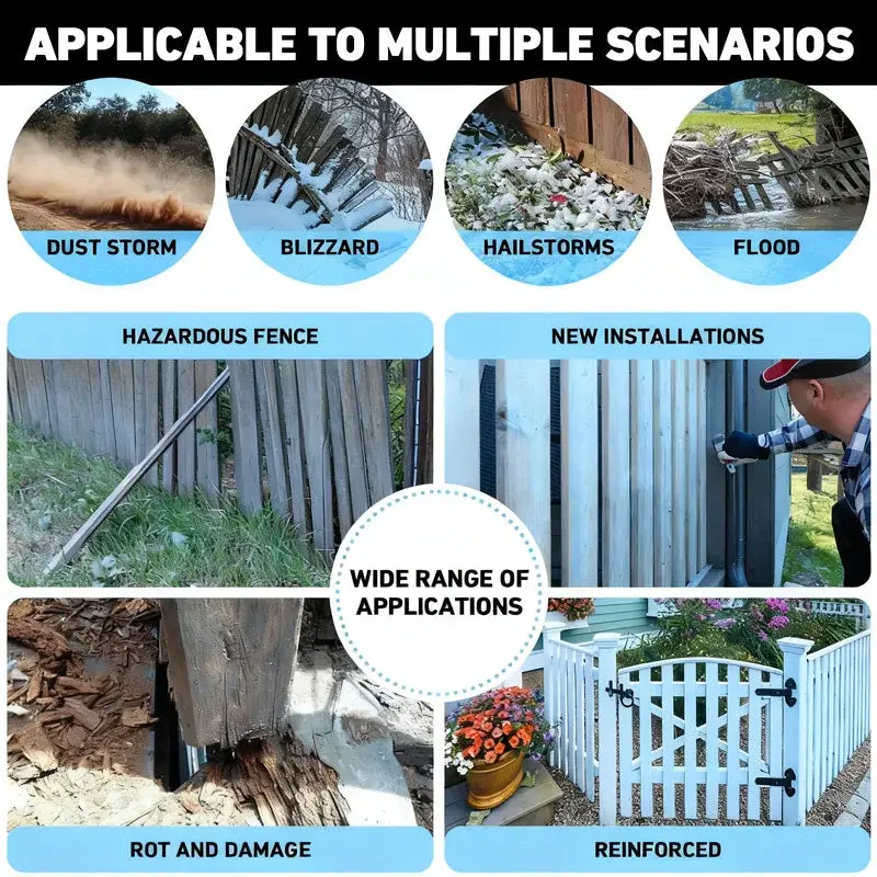 Fence Post Repair Kit - Super Strong Fixation