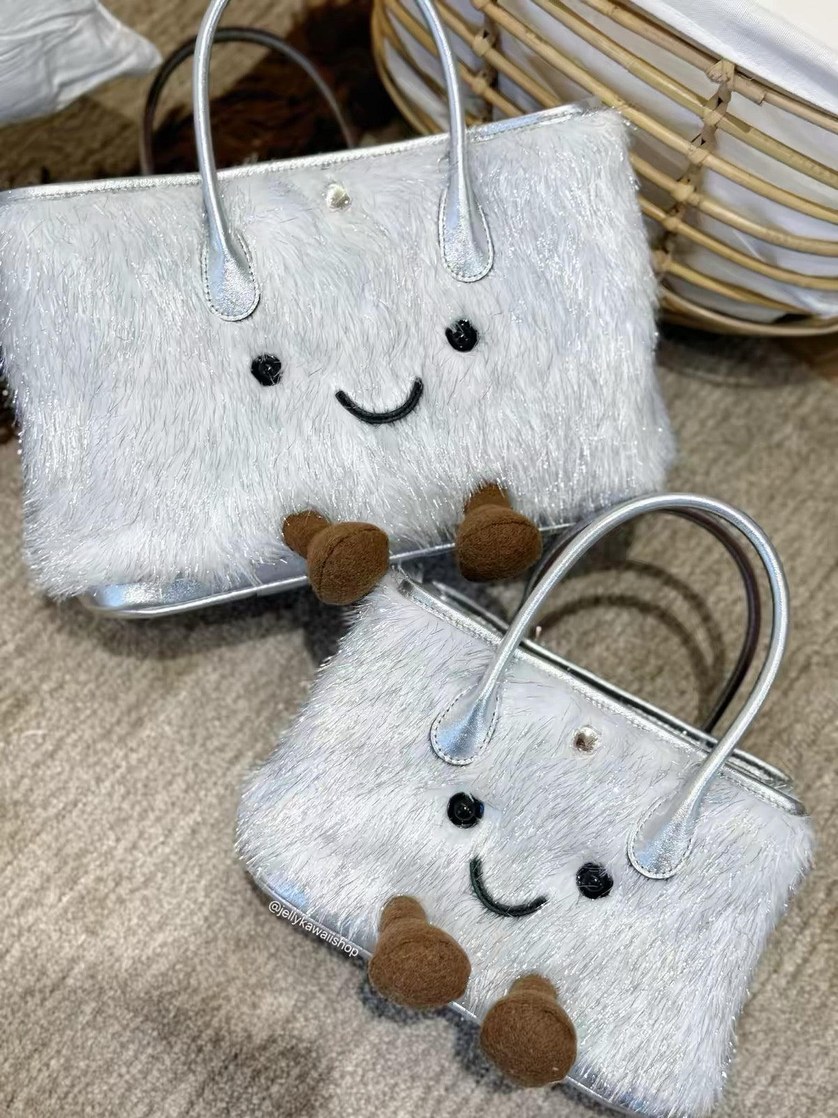 Girly Plush Fluffy Bag Handbags Tote Bag