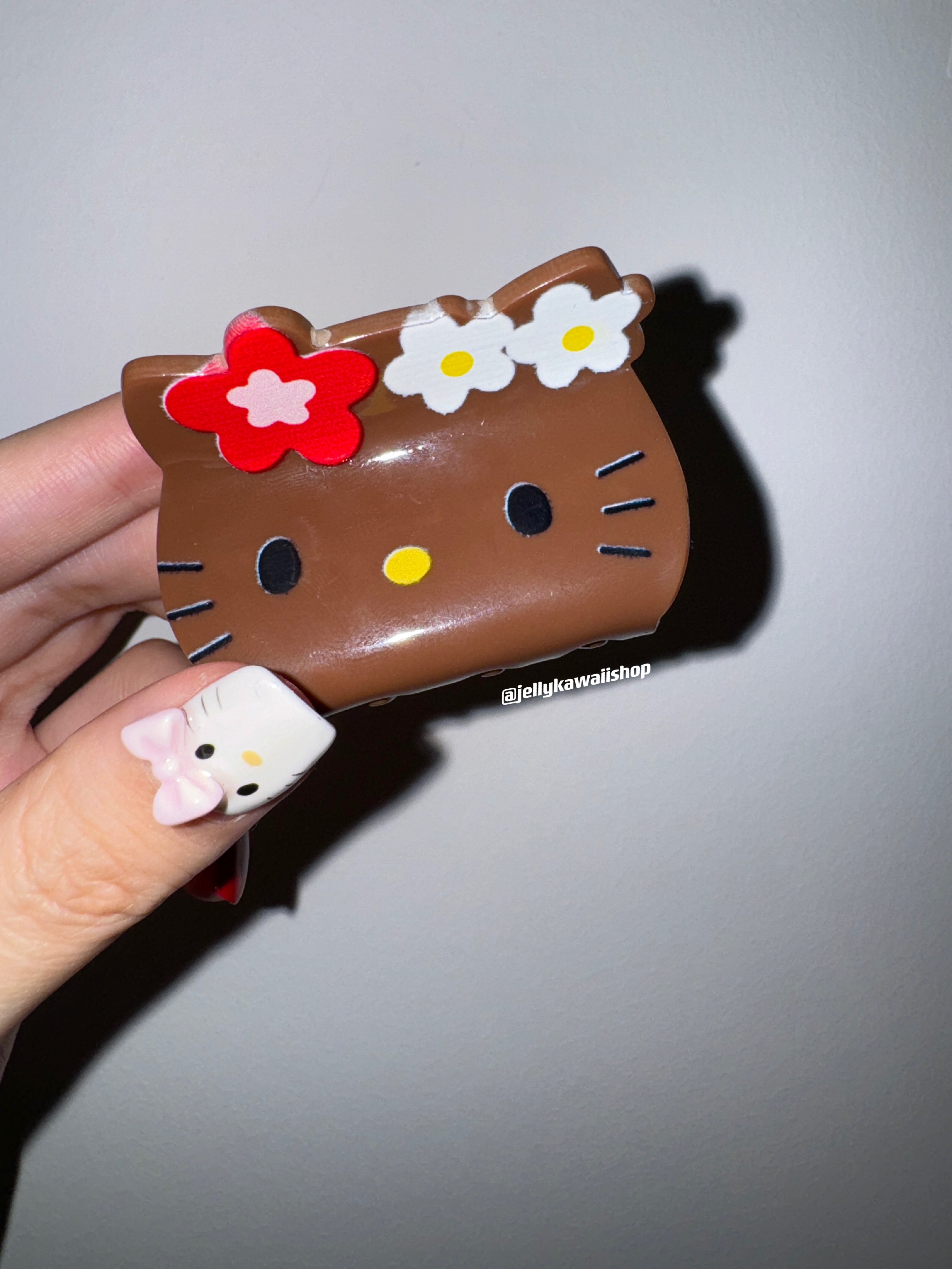 Tan Hellokitty Hair Clip Hair Pin Vance clip Hair Accessories｜2 Count (Pack of 1)