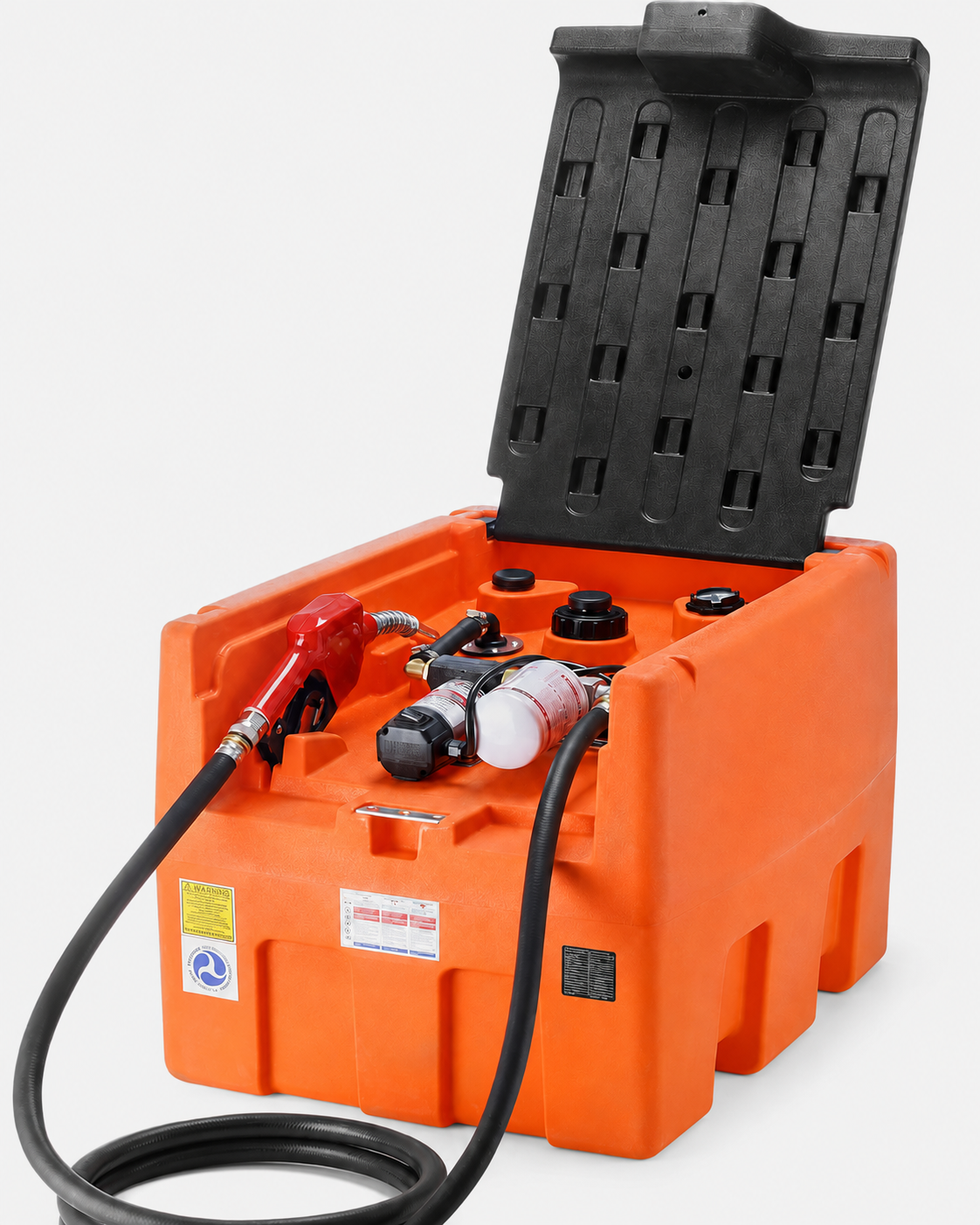 🔥 128-Gallon Portable Diesel Transfer Tank with 12V Pump, 10 GPM Fast Flow & 13.1ft Hose — Easy Fueling for Trucks, Farms & Jobsites
