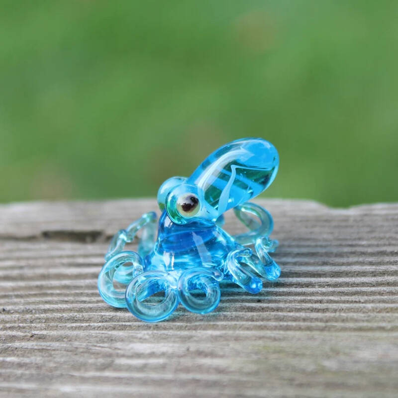 Blown Glass Octopus Glass Figurine