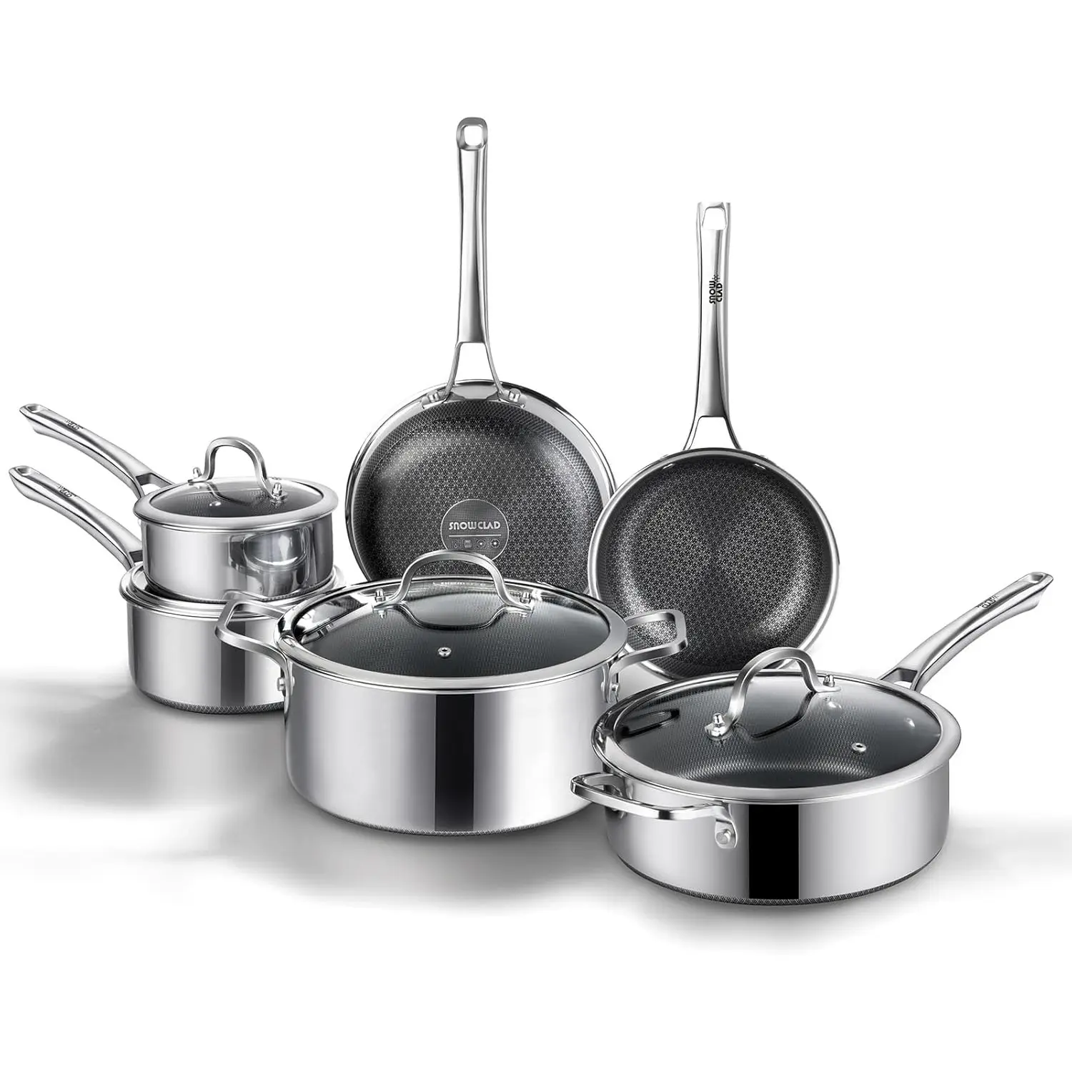 ⚡️Clearance sale⚡️10-Pc & 14-Pc Hybrid Metal Cookware Sets - Nonstick Stainless Steel Kitchenware