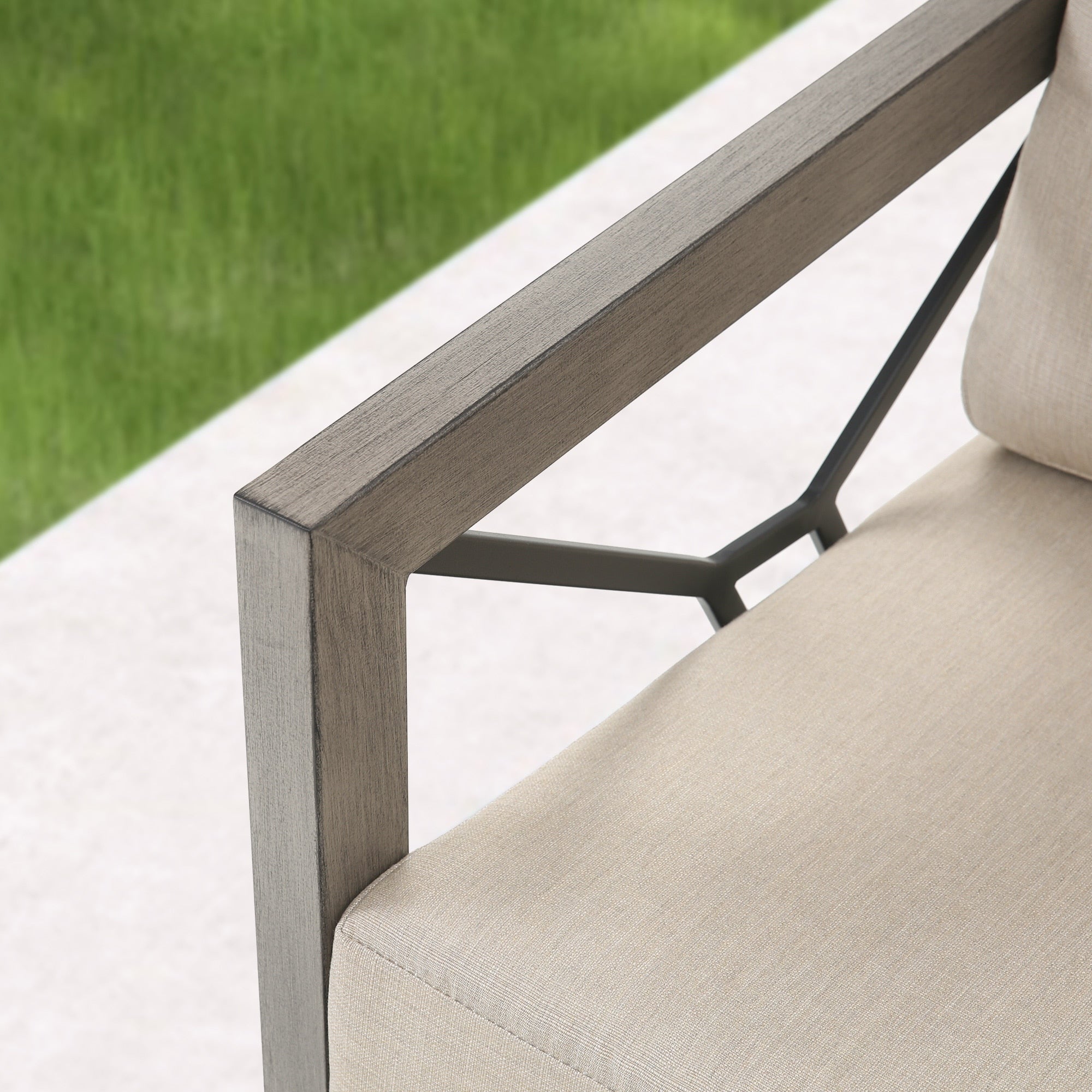 Outdoor Club Swivel Chair with Sunbrella Cushion