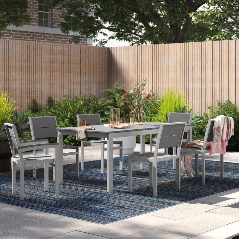 Fiona Rectangular 6 - Person 72'' Long Dining Set