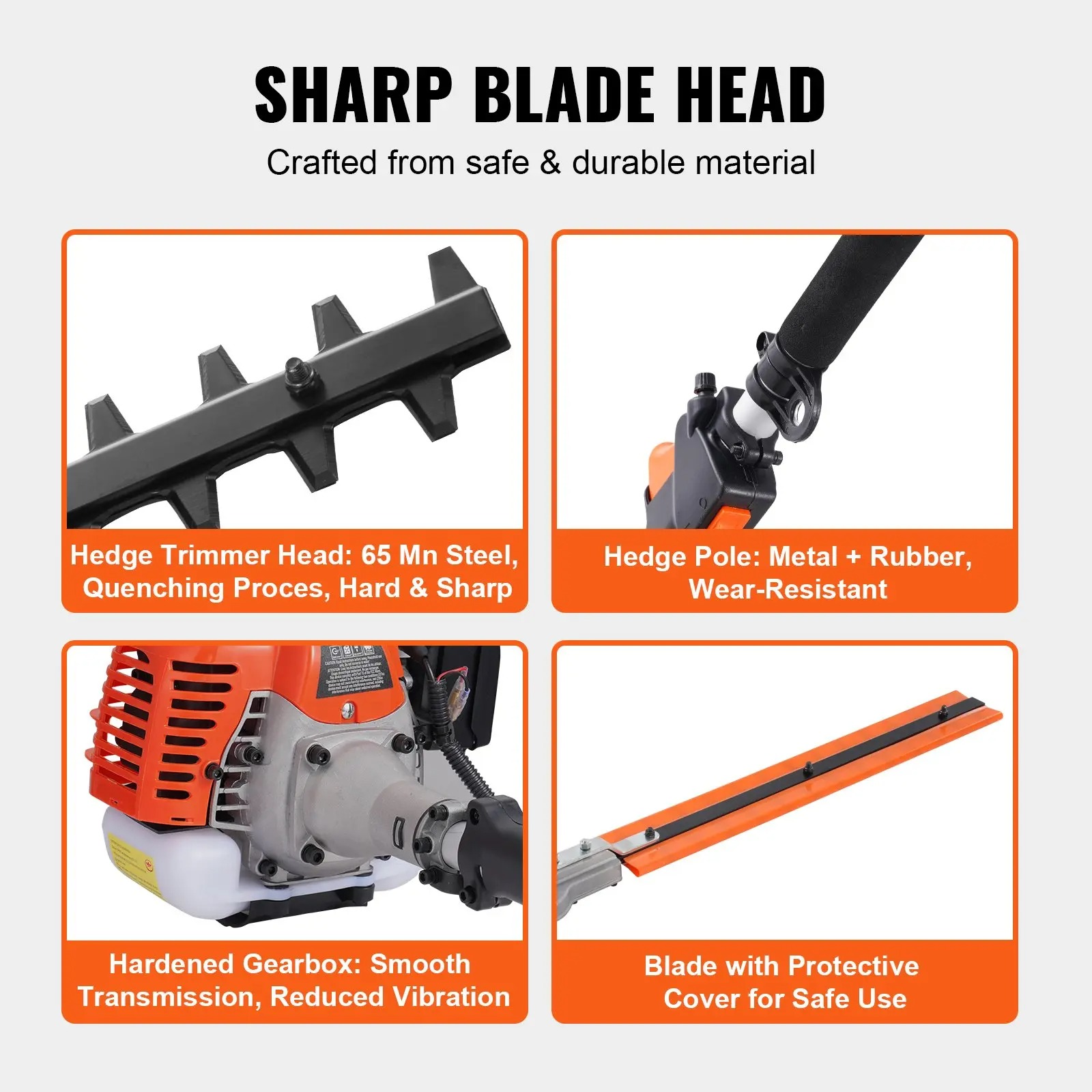 6‑in‑1 Multi‑Functional Trimming Tools, Gas Powered Hedge Trimmer, String Trimmer, Brush Cutter, Edger & Pole Saw Chainsaw Pruner for Shoulder Mount Use