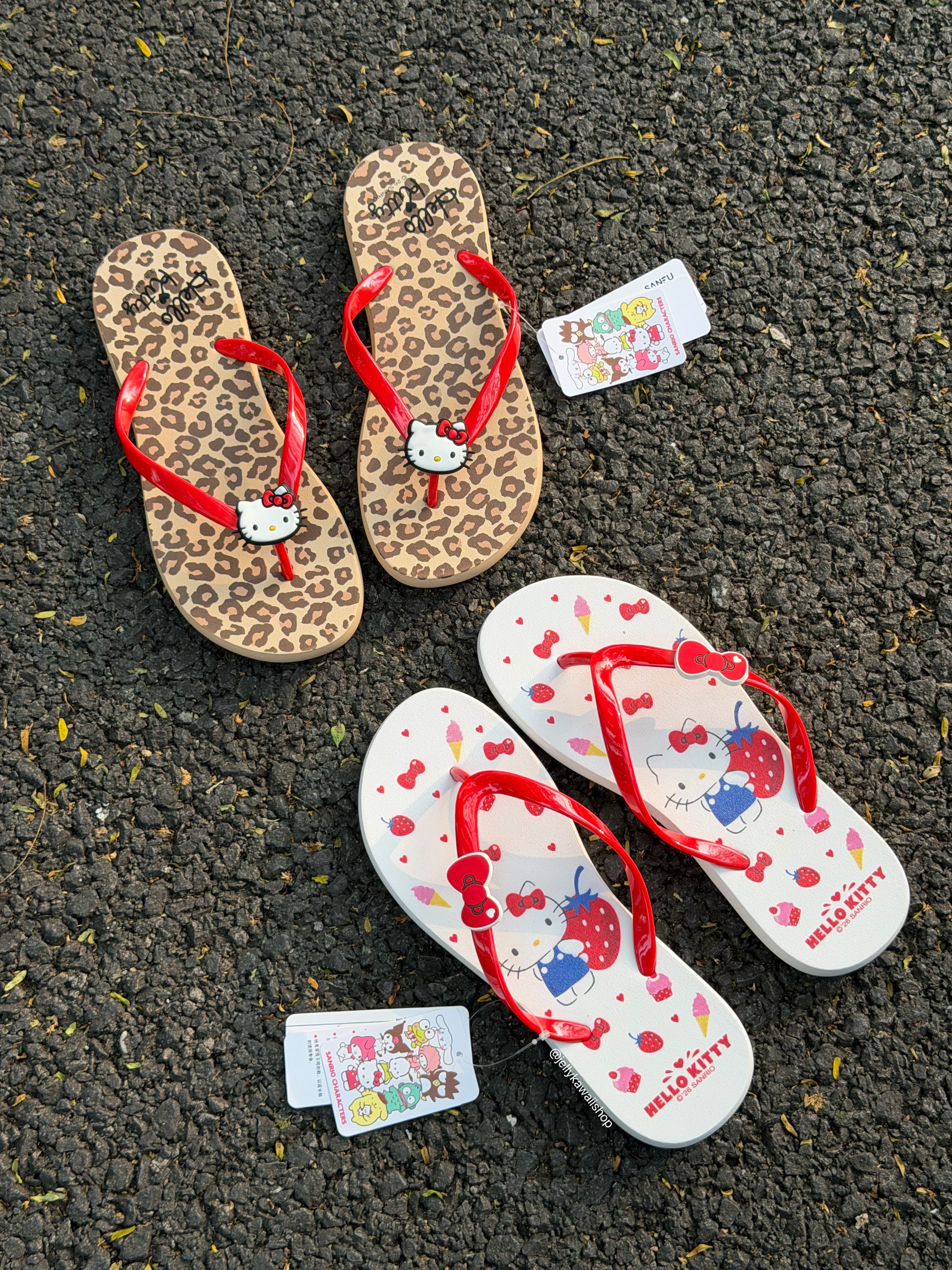 Hellokitty PVC Casual Slim Flip Flop Sandals Shower Shoes