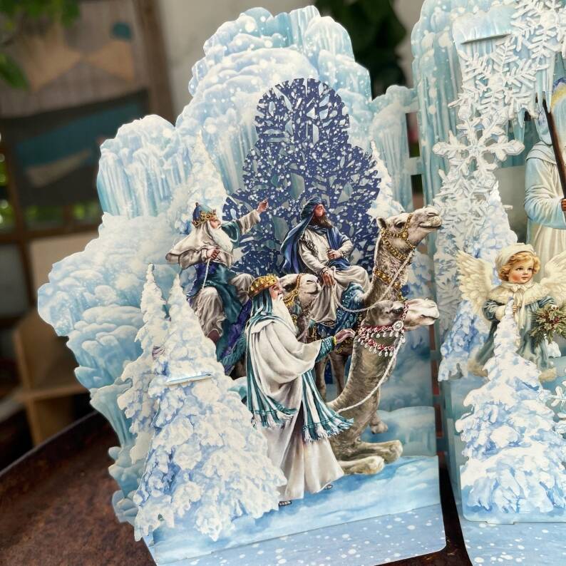 Winter Wonderland Nativity Pop-Up Christmas Card