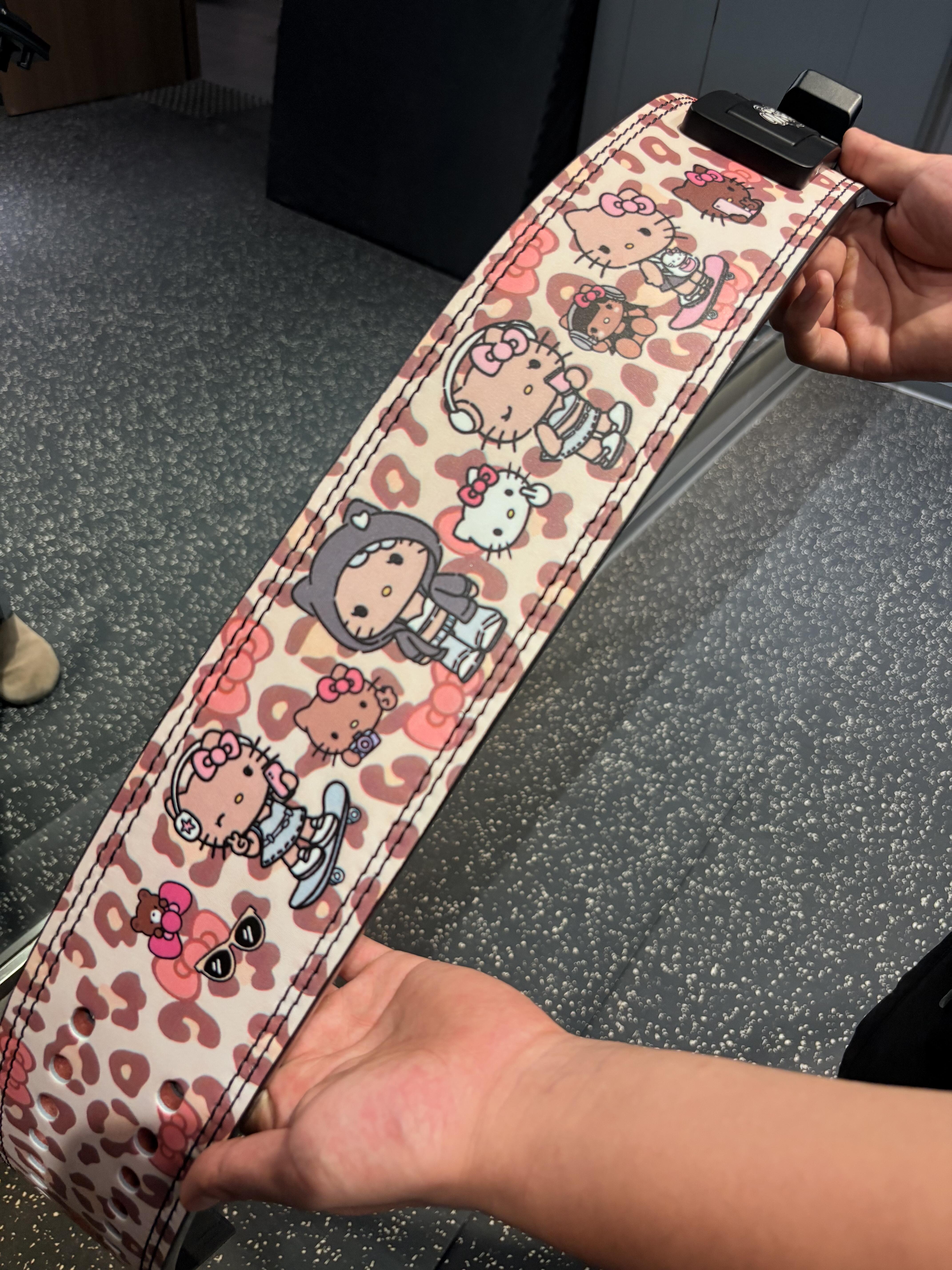 Hello Kitty Weight Lifting Belt Leather Gym Belts Back Support