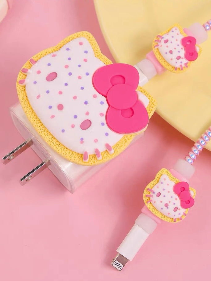 Sanrio Charger Protector Case for Apple 20W USB-C Power Adapter and Lightning Cable