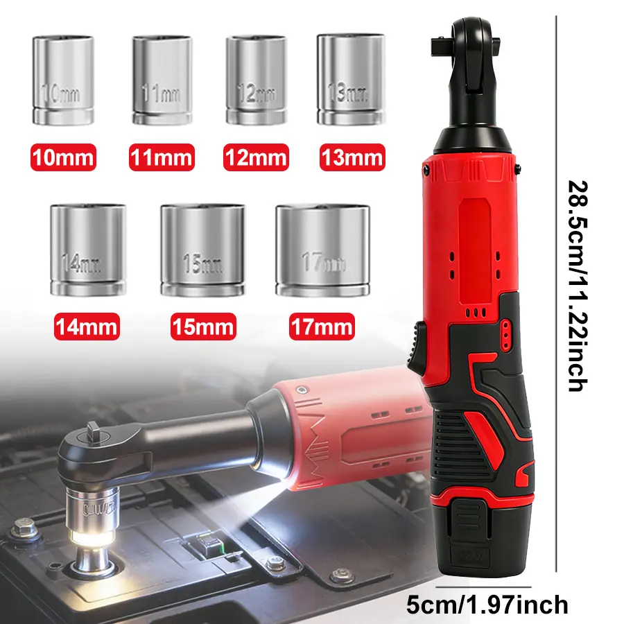 Electric Right Angle Ratchet Wrench 45NM 3/8