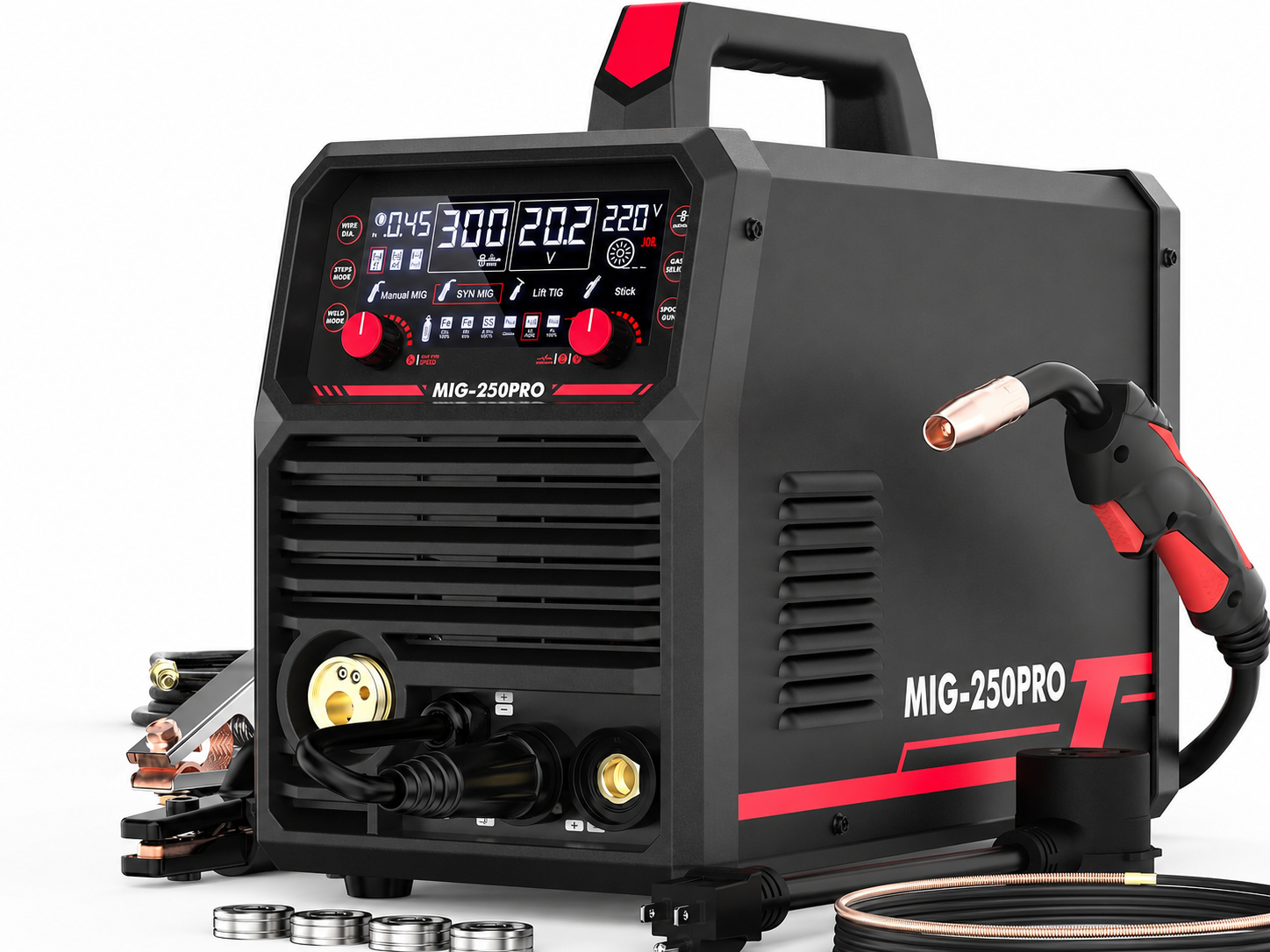 🔥 Heavy-Duty 185A MIG Welder – 4-in-1 Welding Machine with Large Digital Display