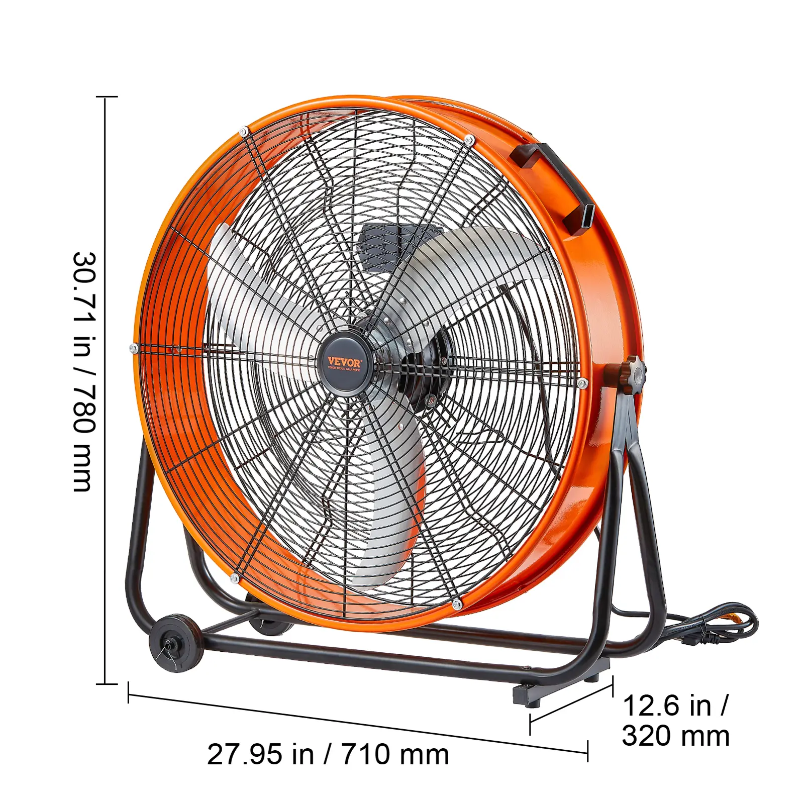 24-Inch Industrial Drum Fan for Commercial Ventilation