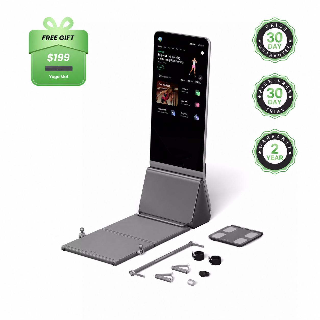 🔥 All-in-One AI Home Gym – 4K Touchscreen, Adaptive Resistance & Full-Body Training