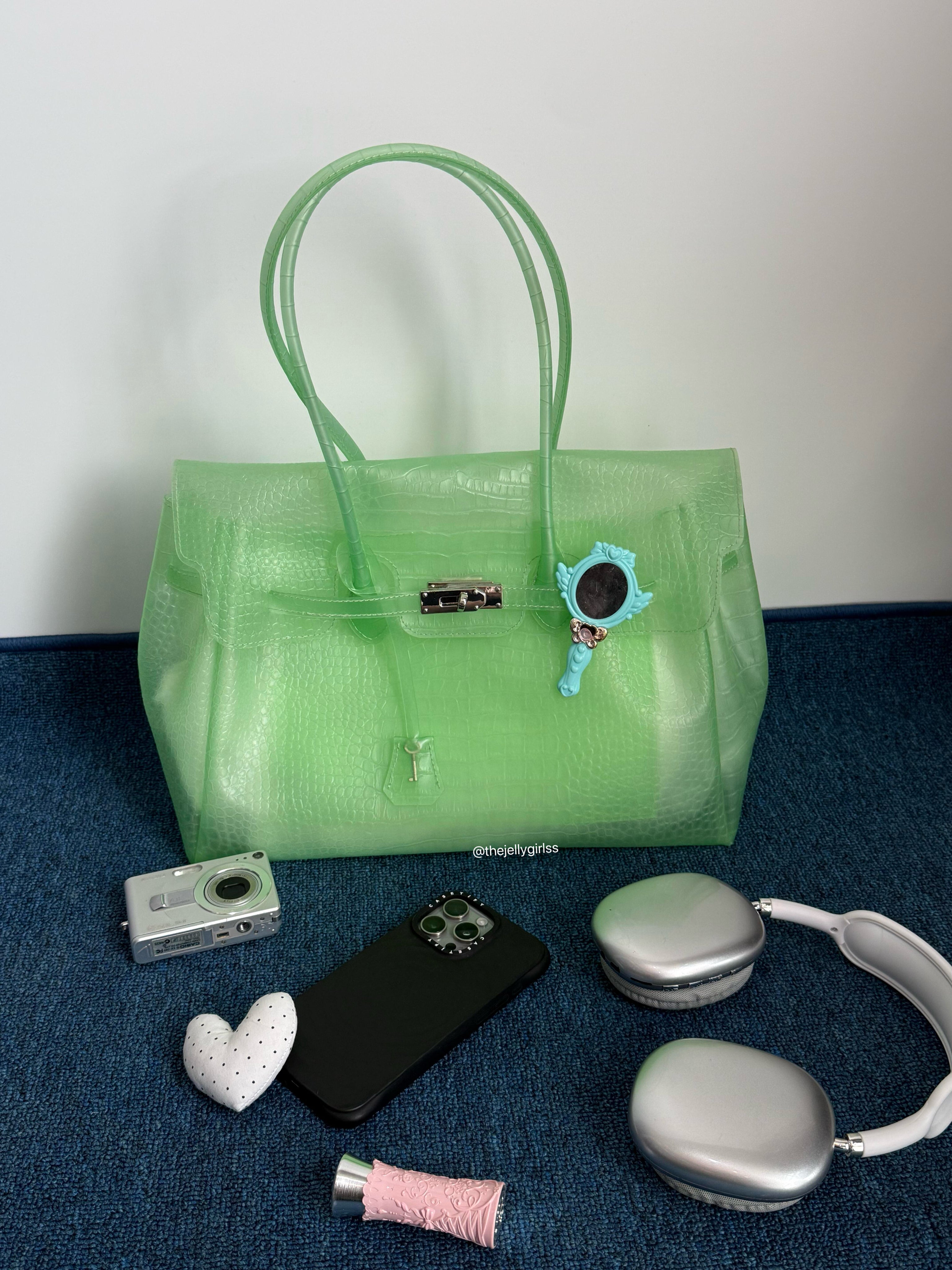 Girly Crocodile Jelly Tote Shoulder Bag