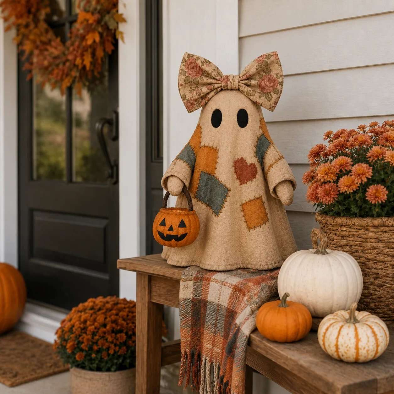 🏆Limited Time Sale 49% OFF🍂👻 Lighted Vintage Patchwork Ghost