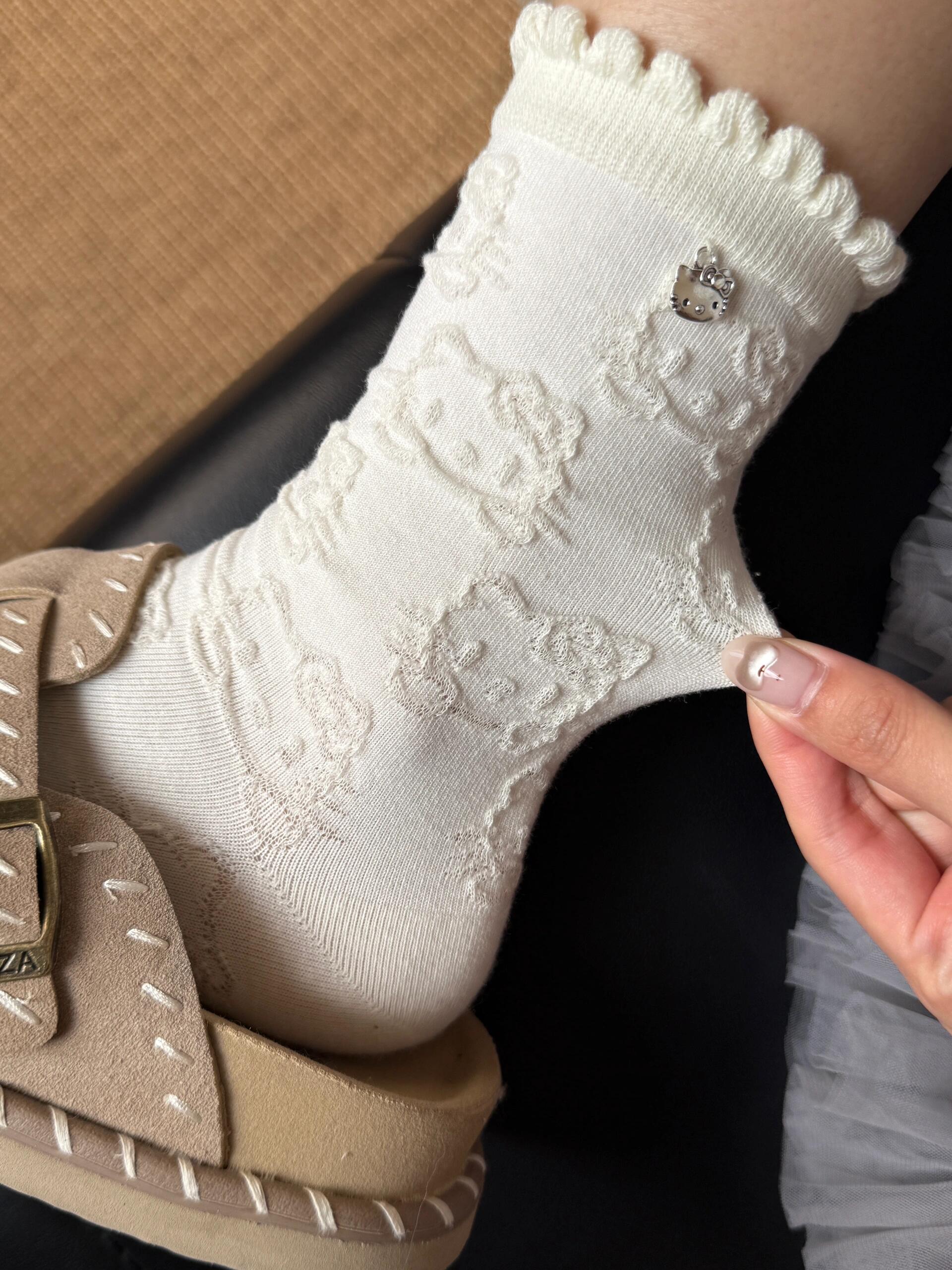Hellokitty Pendant Accessories Socks Mid-calf Socks Cotton Socks
