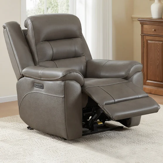 Mason Leather Power Recliner with Power Headrest