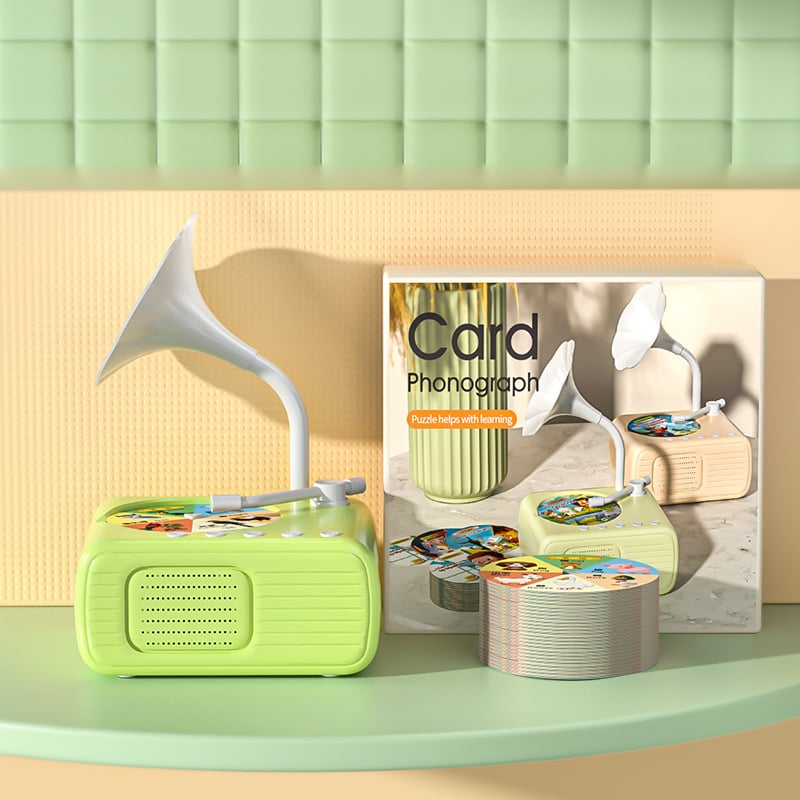 🏆Flash Sale 49%OFF 💥🎶Kids Phonograph with 99 Cards👶Early Education Phonograph Story Machine