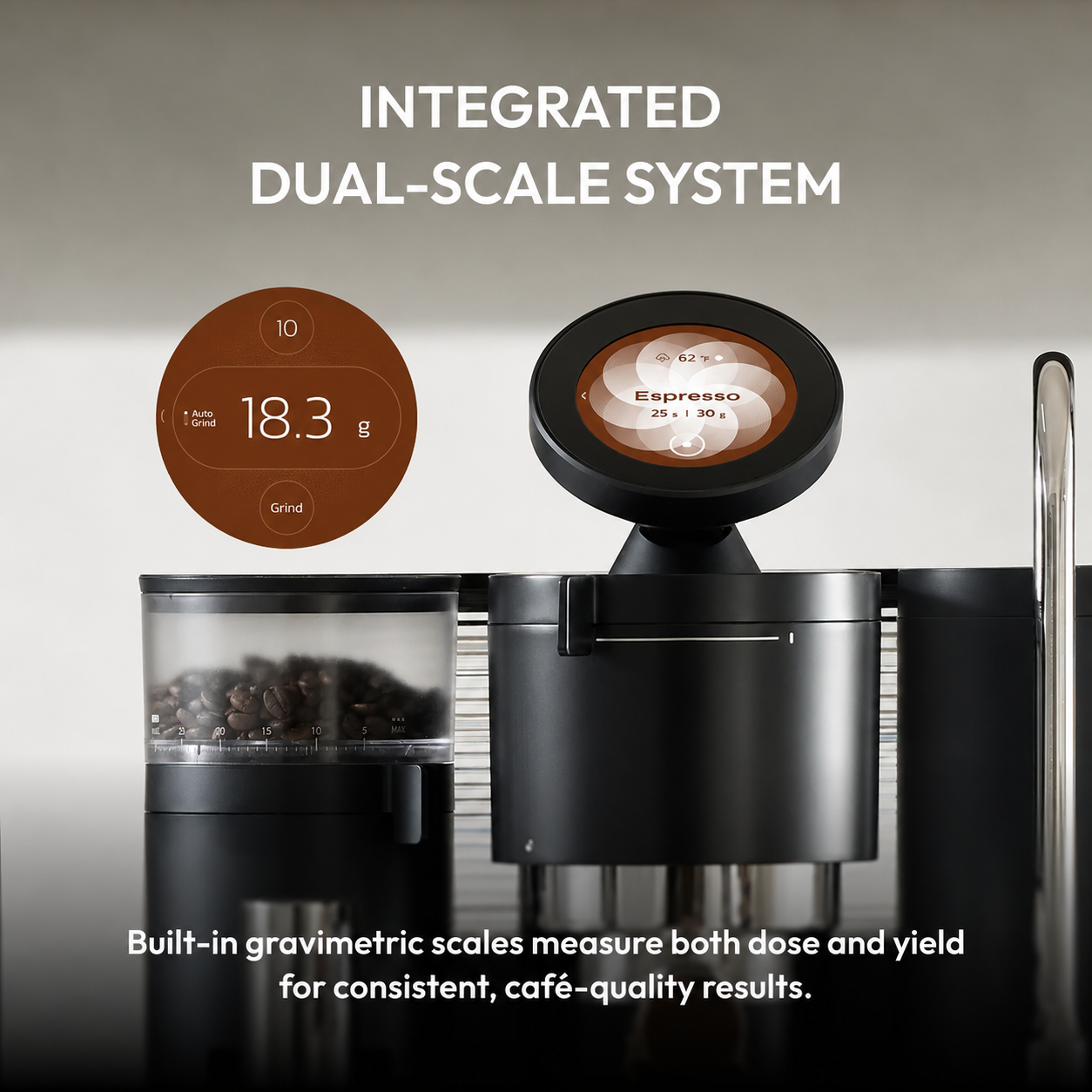 All-in-One Smart Espresso Machine with Grinder & Milk Frother – Complete Home Barista Coffee Maker Set