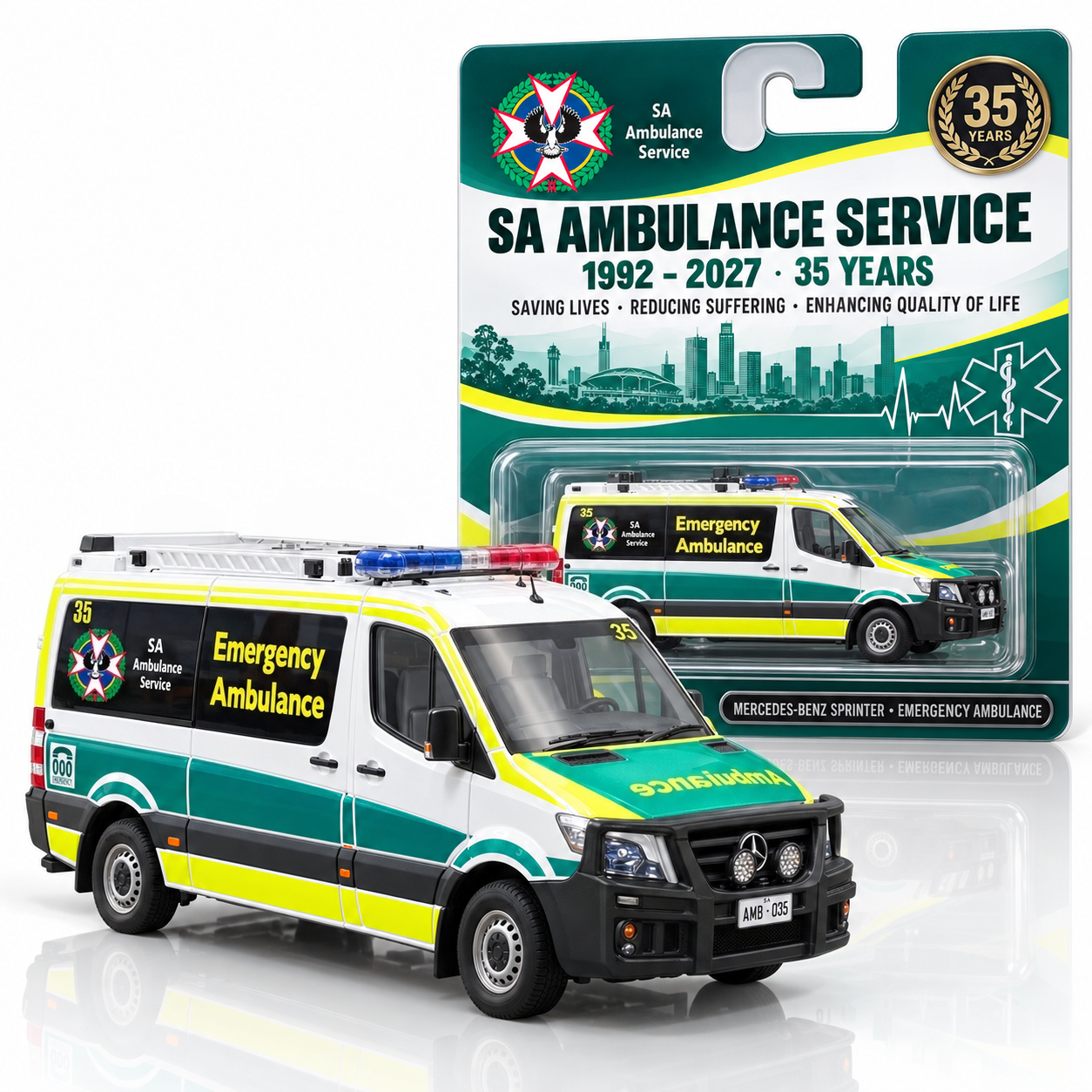 SA Ambulance Service 35th Anniversary Emergency Ambulance Car