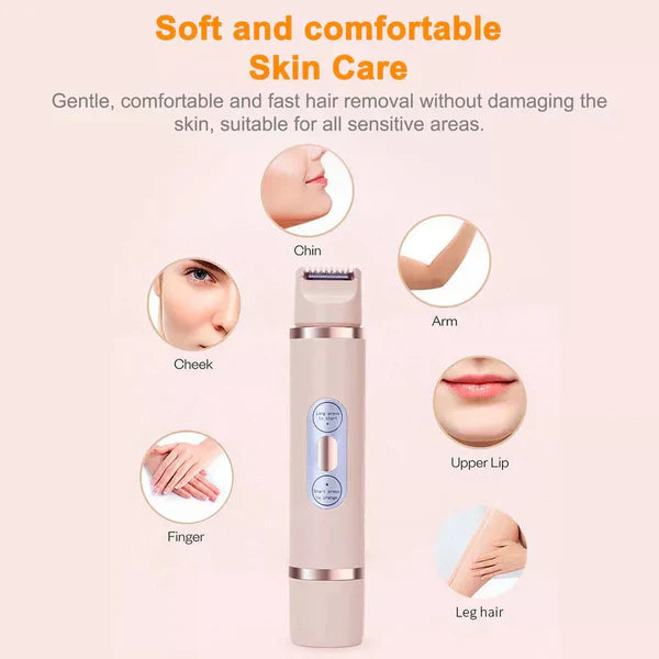 🌸LAST DAY SPECIAL PRICE!!🌸Akunbem🇬🇧 Rechargeable Women’s Trimmer ⚡  Dual Heads • IPX7 Waterproof • Painless Precision for Face, Bikini & Body 💧