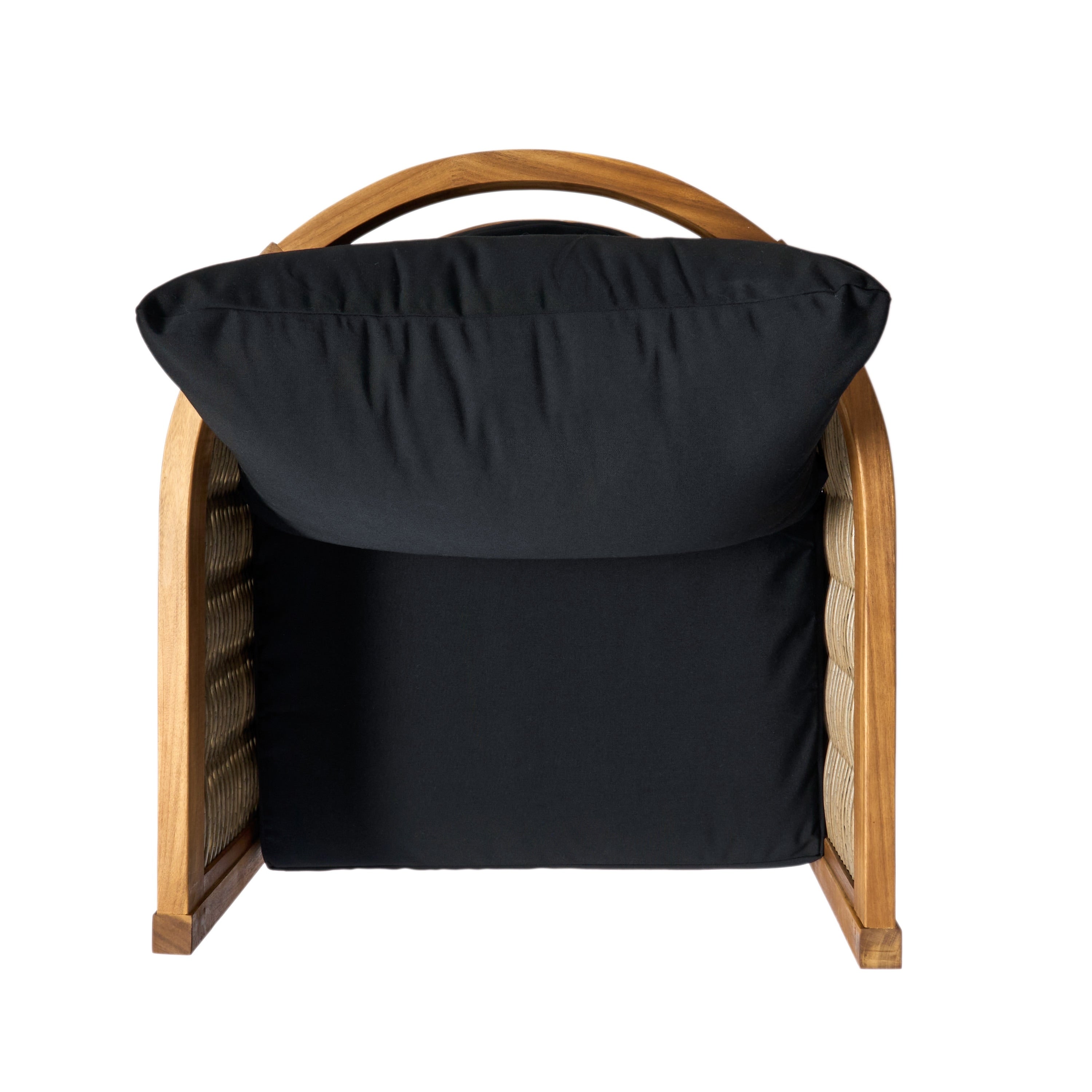 Burchett Outdoor Acacia Wood and Wicker 4 Seater Chat Set with Optional Sunbrella Cushions by Christopher Knight Home
