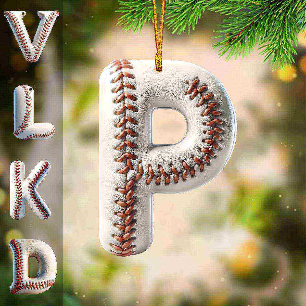 ⚾Personalized Baseball Letter Ornament