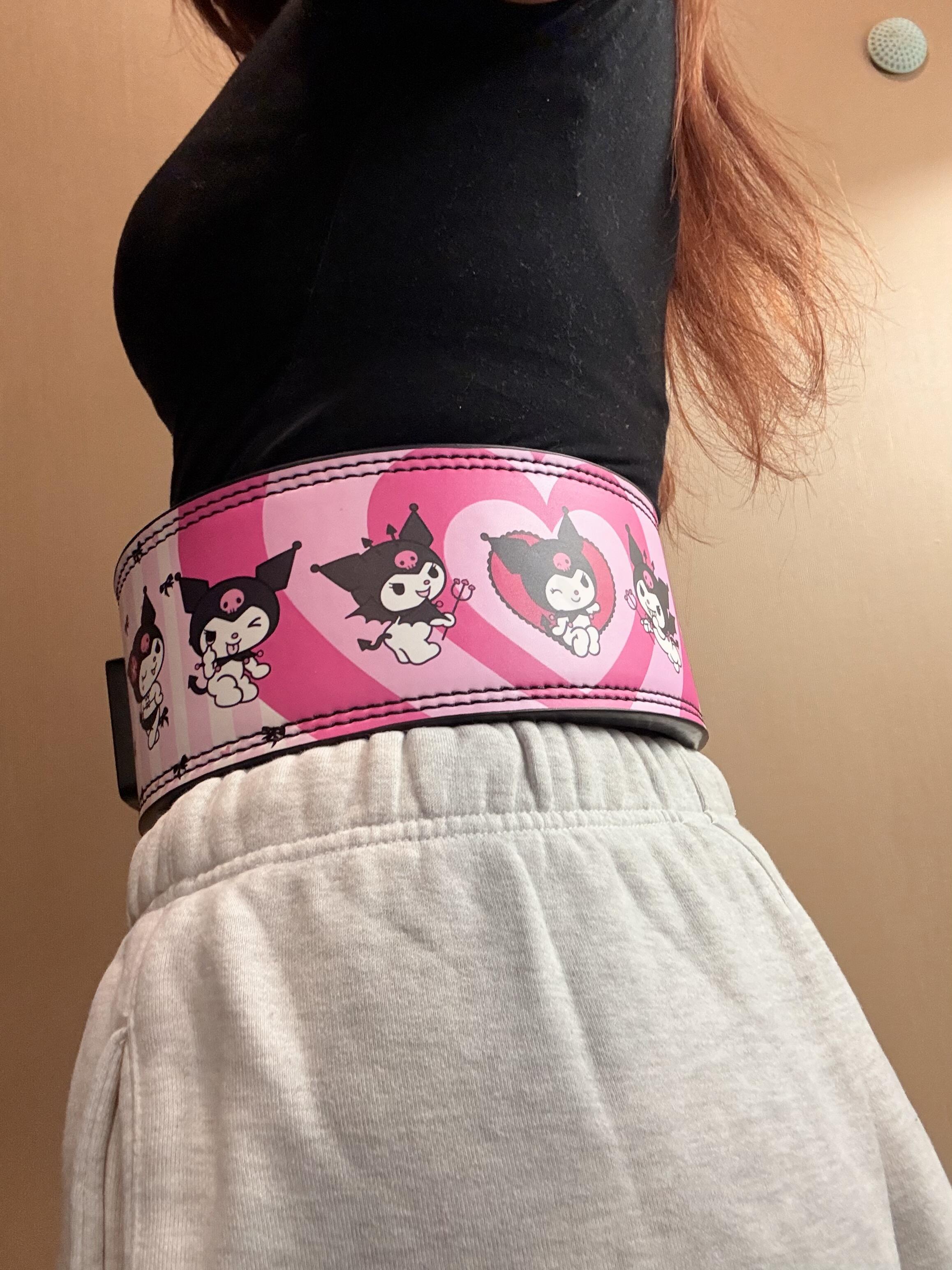 Hello Kitty Weight Lifting Belt Leather Gym Belts Back Support