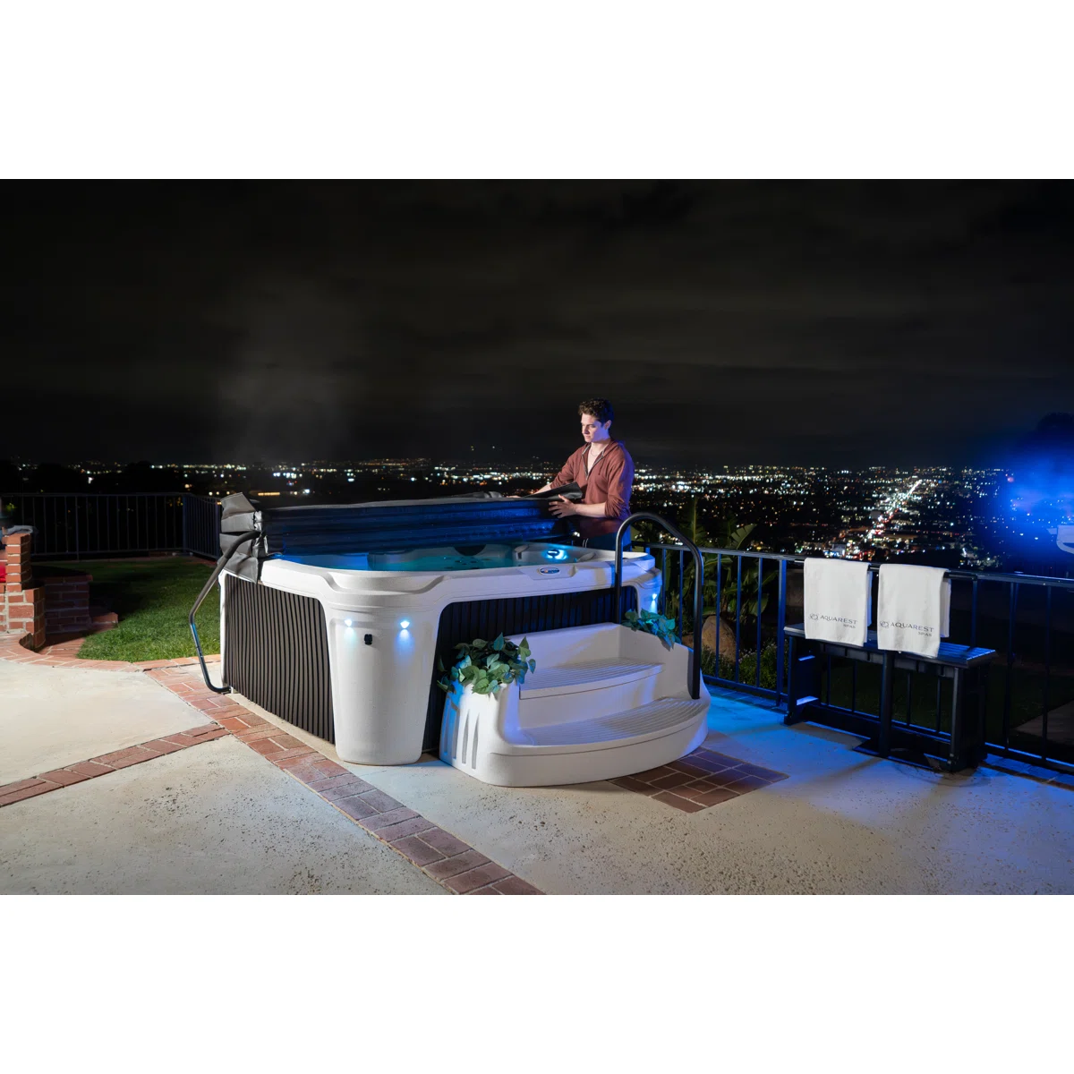 DayDream 3500 Ensemble 7-Person 35-Jet Plug & Play Hot Tub with Ozonator AR4-HU2-WTBE