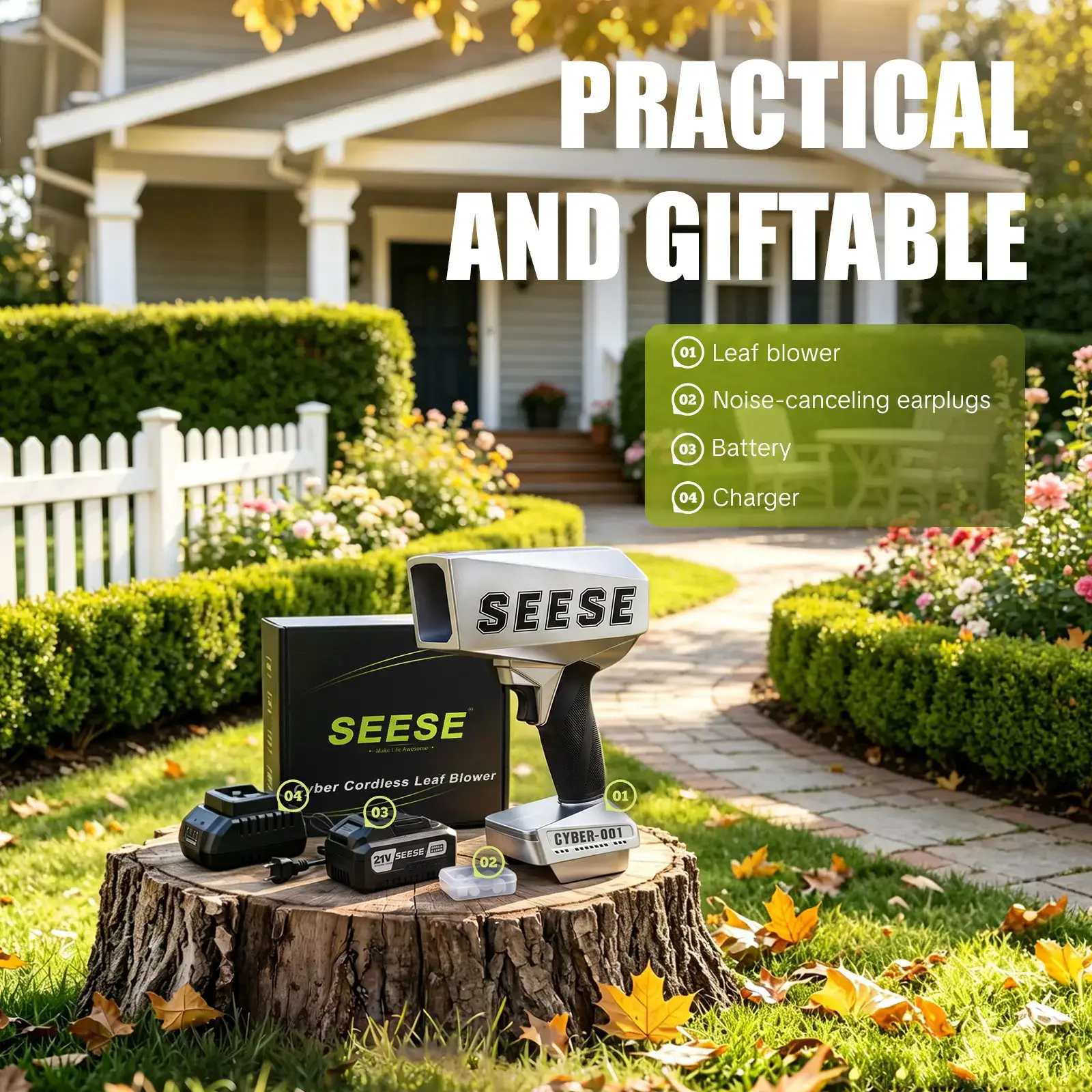 2000G Cyber Cordless Leaf Blower Violent TurboFan,120 MPH+,BrushlessPure Copper Motor Jet Fan With Battery,CordlessTurbo Super Power Air Duster, Car Drying after Wash