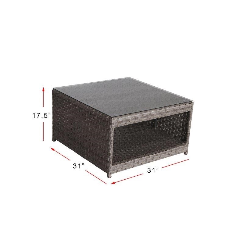 Kordell Wicker/Rattan 10 - Person Seating Group with Cushions