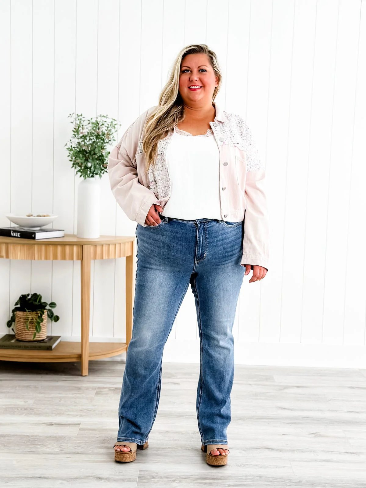 flared waist jeans