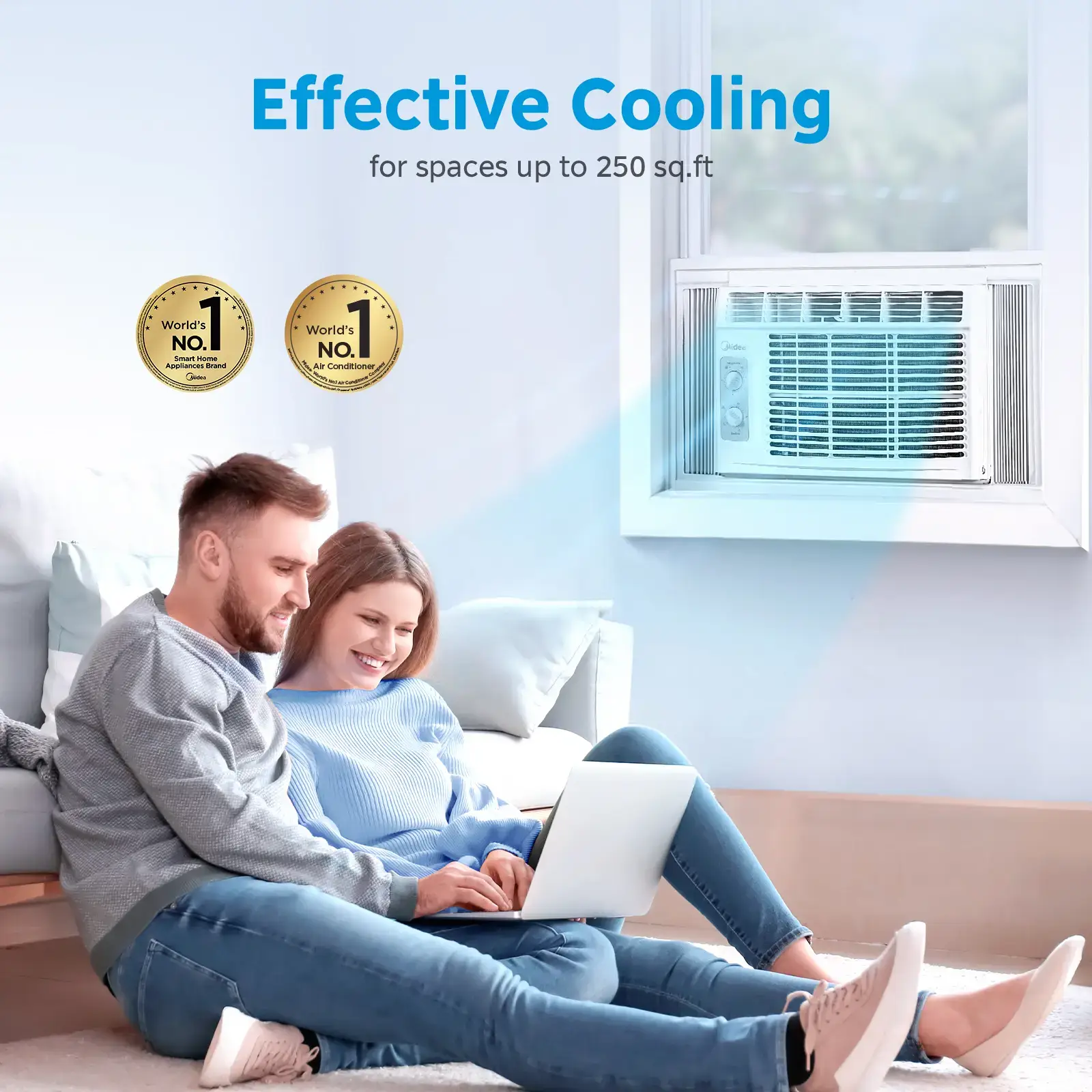 5000 BTU Small Window Air Conditioner, Mechanical & Digital Remote Control Options for Rooms Up To 150 Sq.Ft