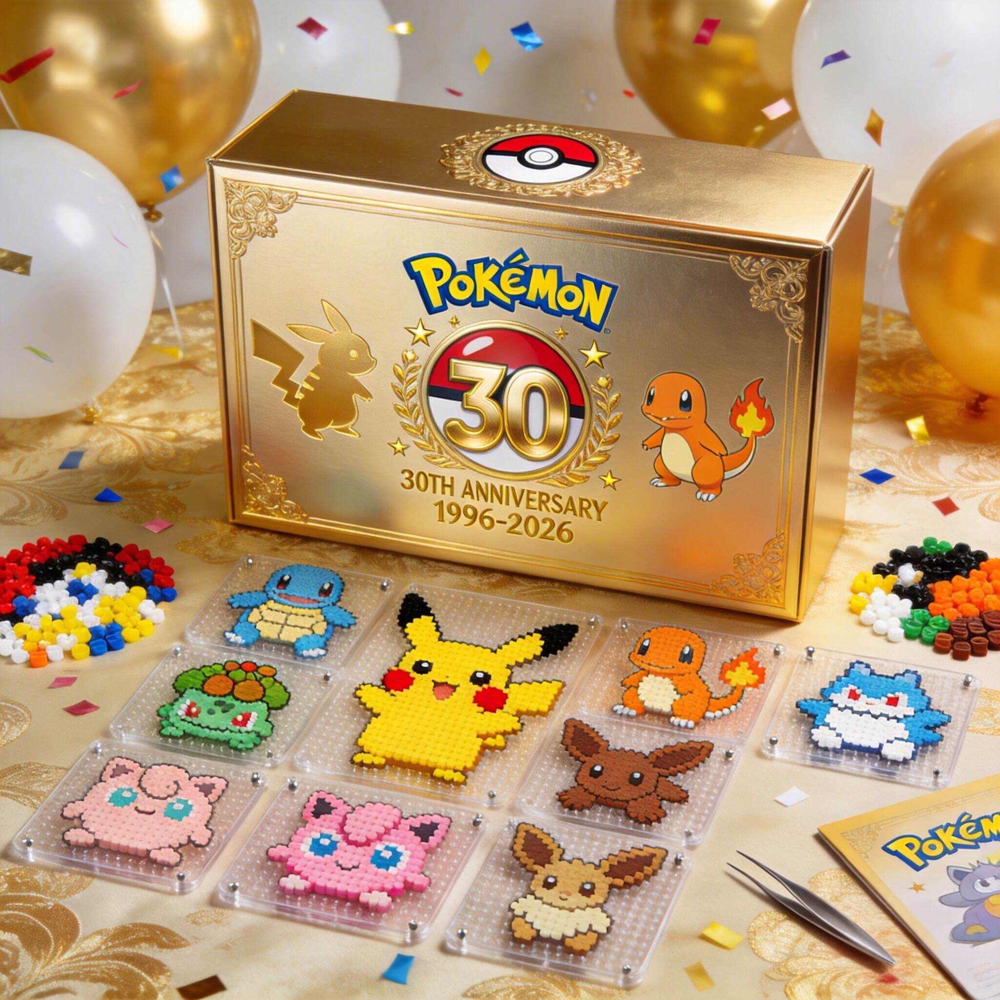 ✨30th Anniversary Perler Bead Kit, DIY Pixel Art Craft Set