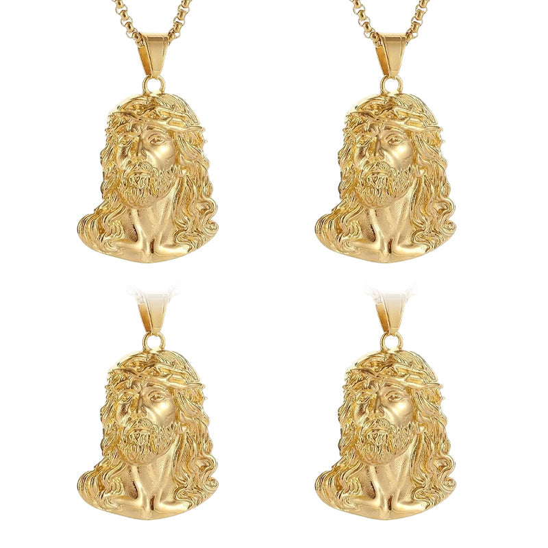 ⏳Limited-time 35% off⏰Jesus Head Pendant Necklace✝️📿