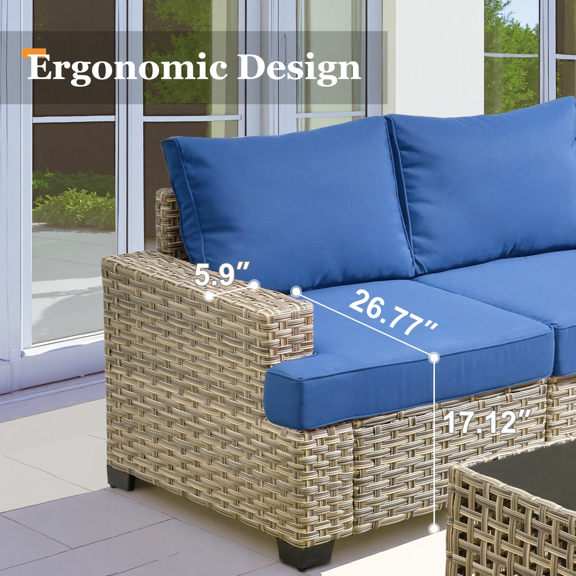 XIZZI 9-piece Outdoor Wicker Patio Furniture Set with Swivel Chairs