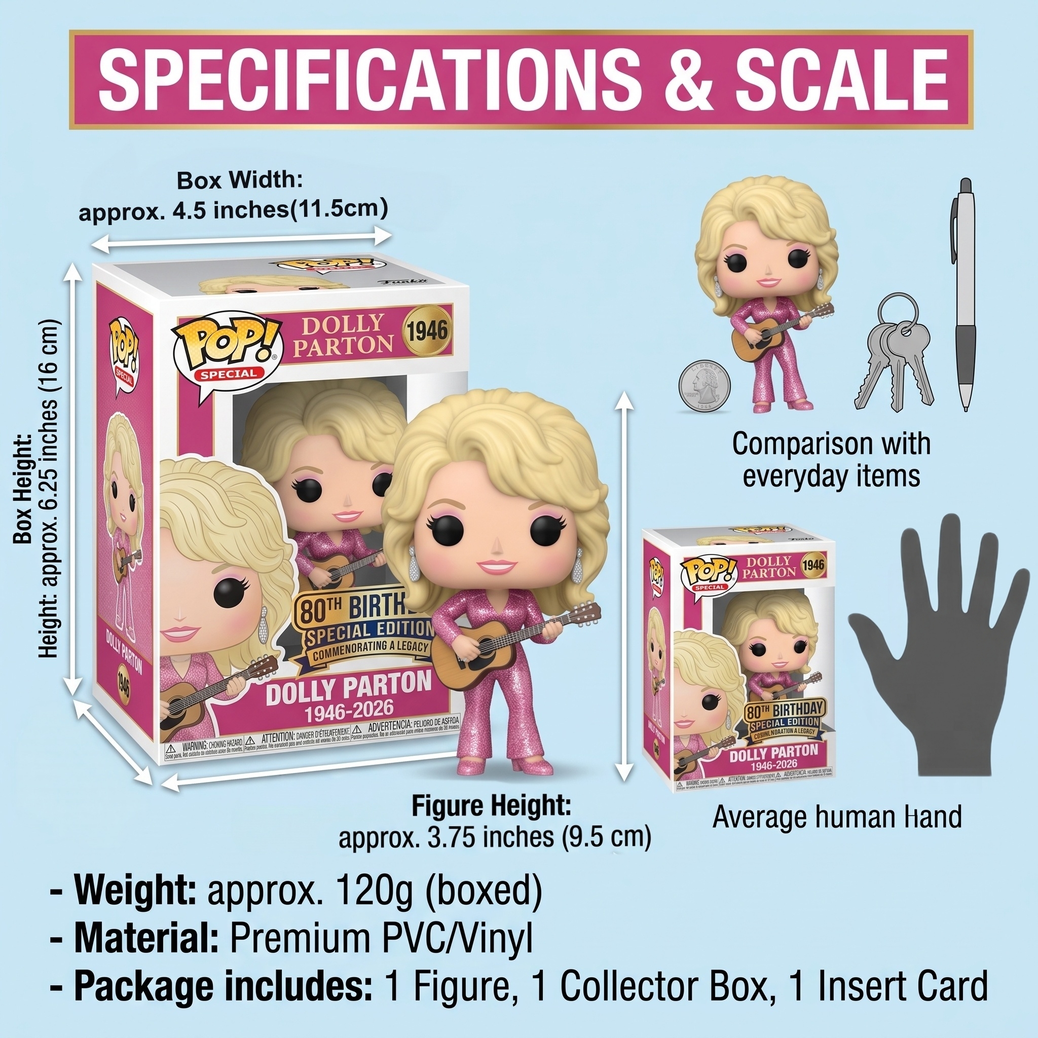 🎤 Dolly Parton 80th Birthday Special Edition Vinyl Figure