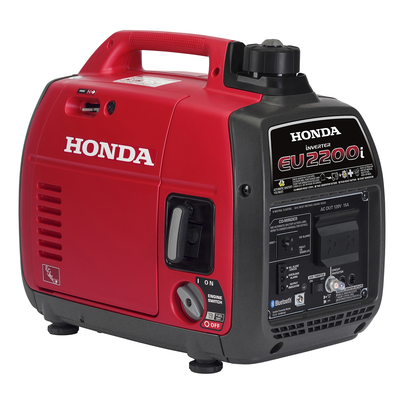 2200-Watt Remote Stop/Recoil Start Bluetooth Super Quiet Gasoline Powered Inverter Generator with Advanced CO Shutdown