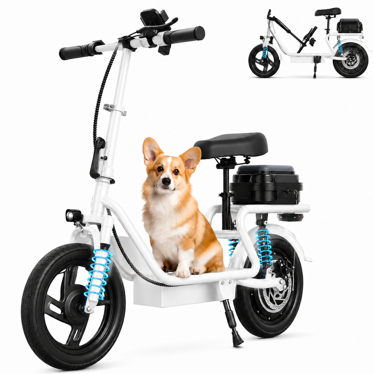 🔥Limited Sale🔥 500W Seated Electric Scooter – Fast, Foldable & Built for Daily Rides