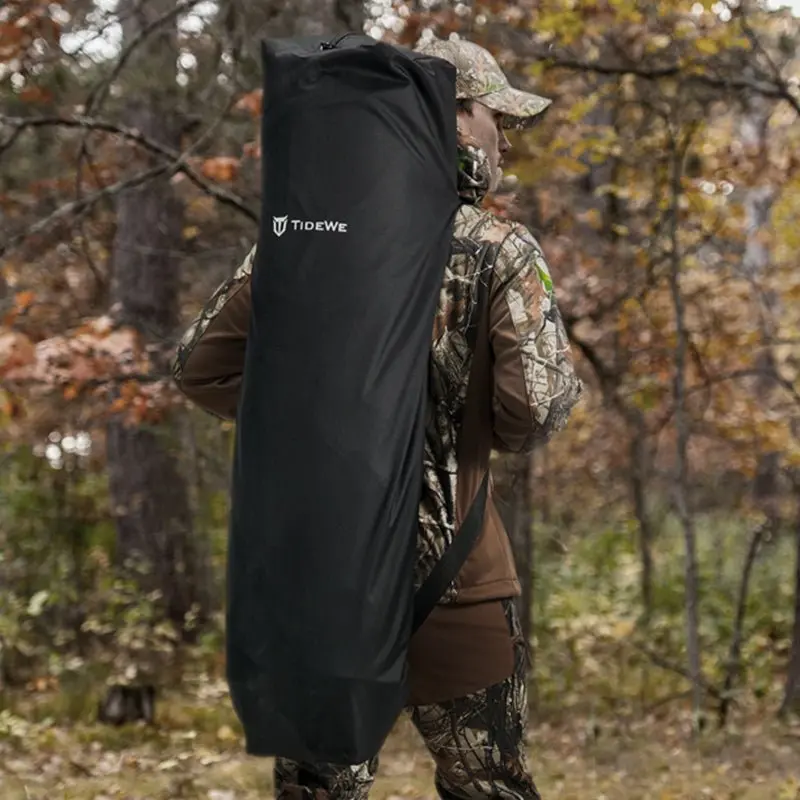 360° See-Through Hunting Blind, Silent Pop-Up Deer Ground Blind with Removable 300D Blackout Panel