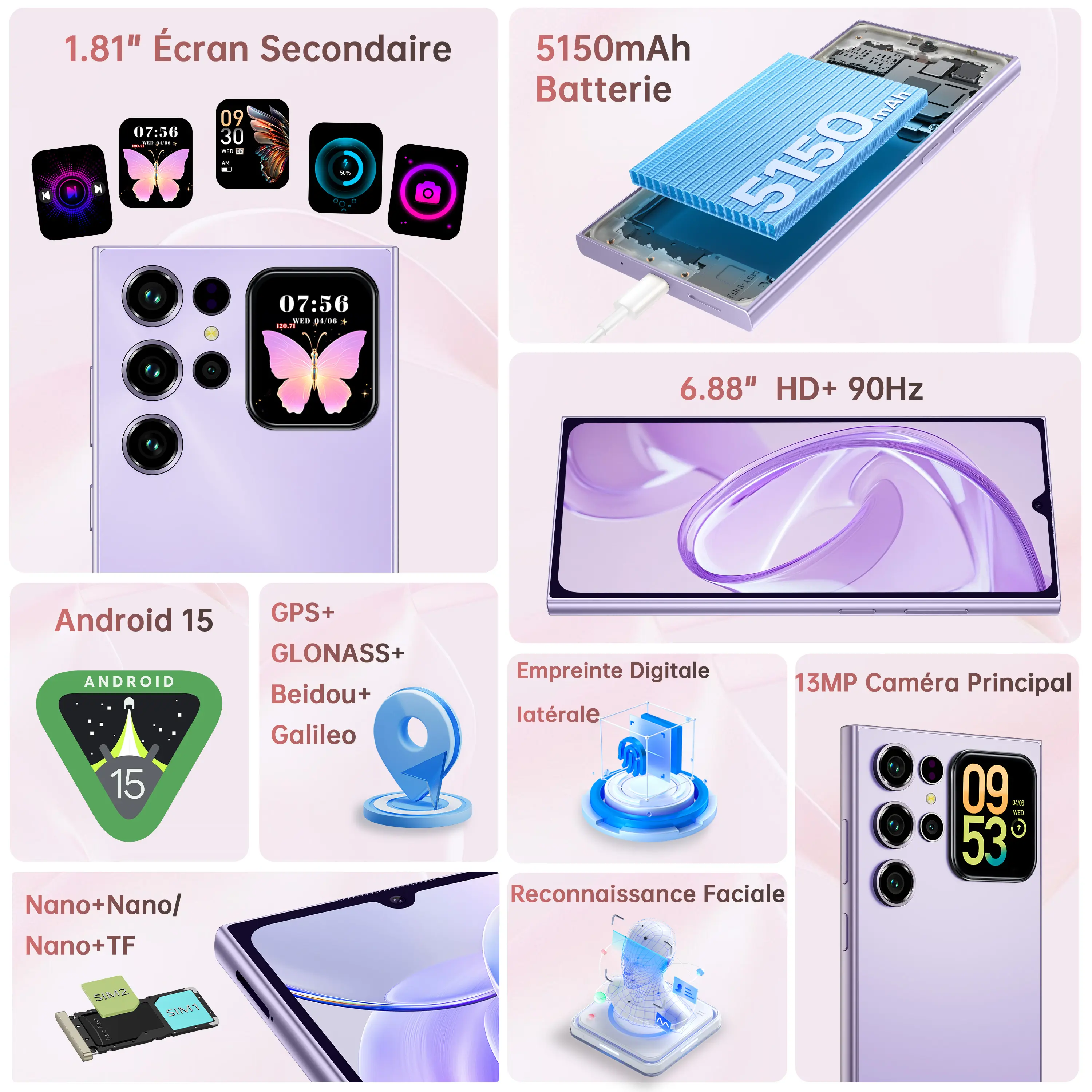 Side fingerprint reader smartphone