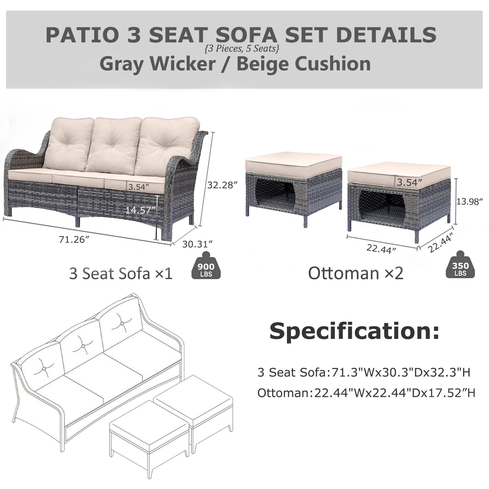 Outdoor Patio Furniture Set-Wicker Patio Conversation Swivel Chair Set