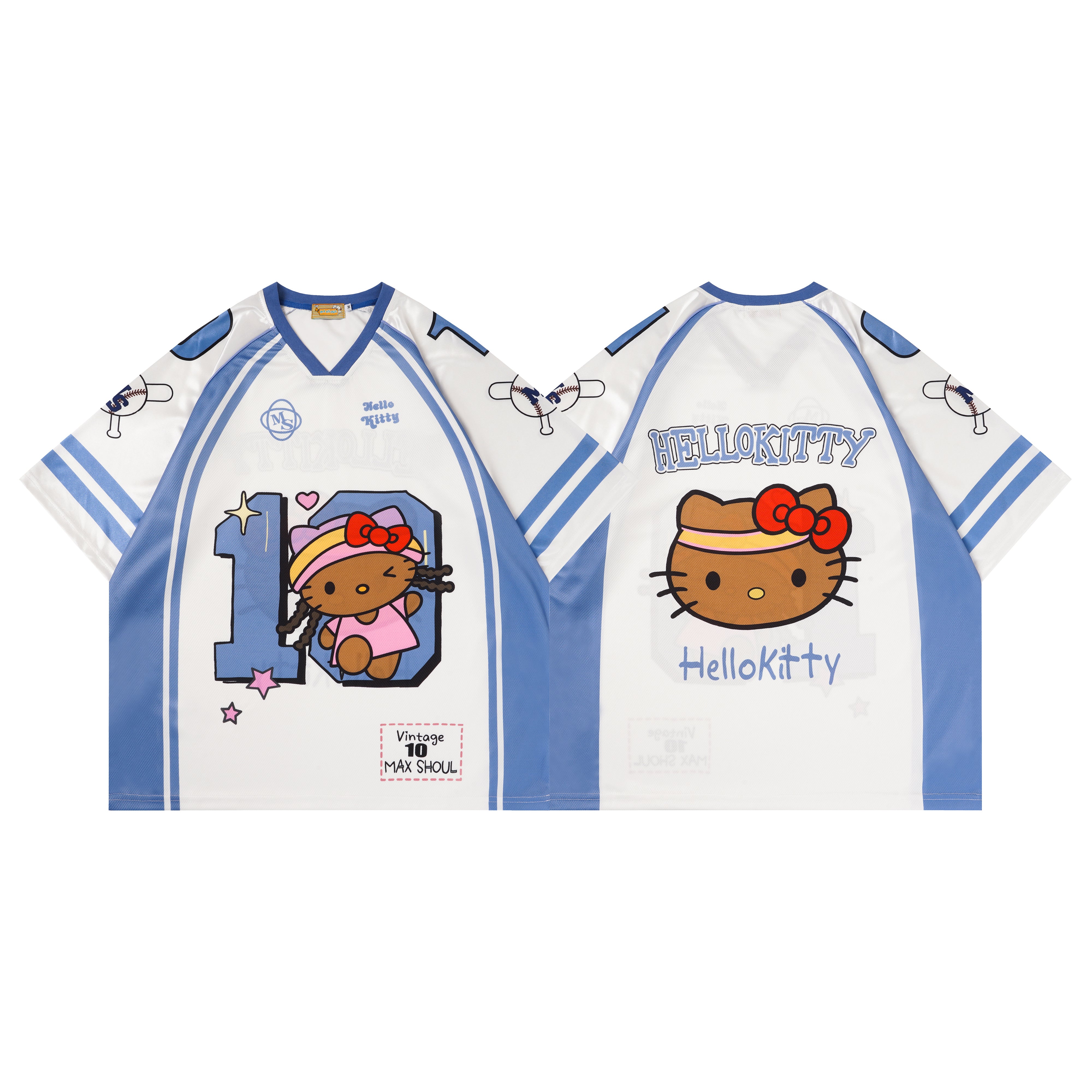 Hellokitty Jersey Shirts Loose T-Shirts