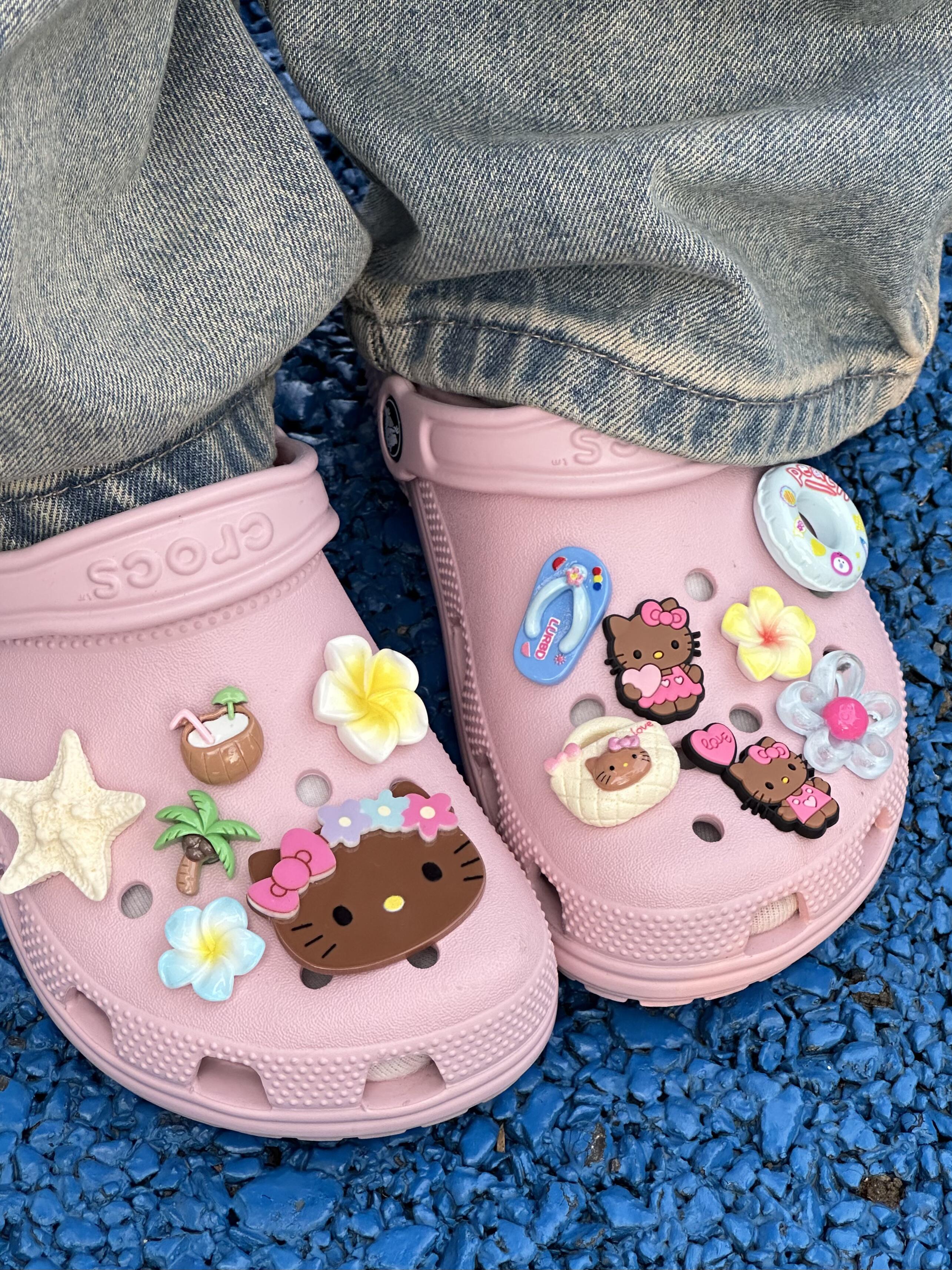 Tan Hellokitty Charms Pack Pins Shoe Decoration Croc Accessories