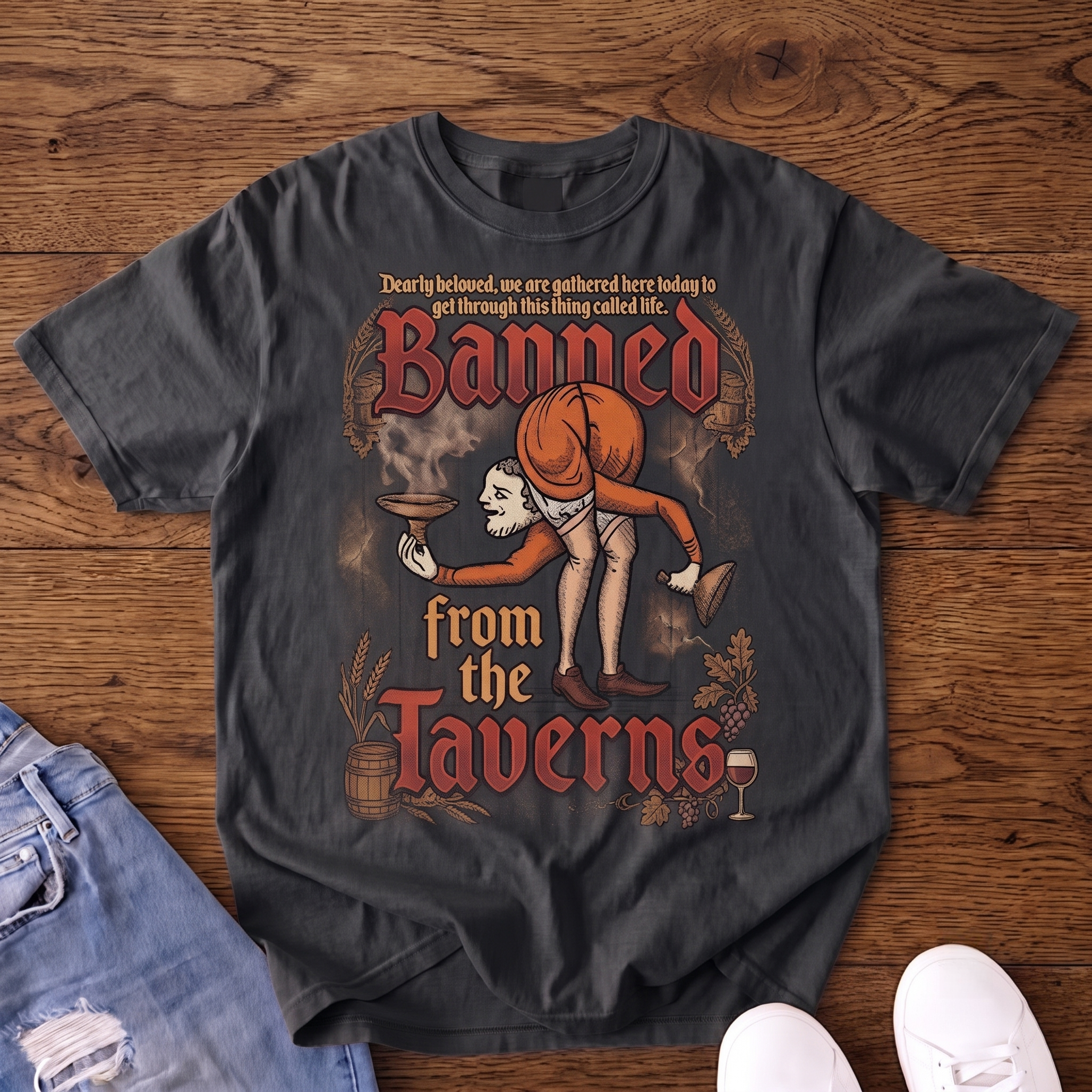 Banned from the Taverns Graphic Vintage T-shirt
