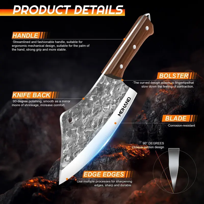 🔥 Special Offer — 14-Piece High-Carbon Stainless Steel Kitchen Knife Set with Wooden Handles & Accessories 🔪