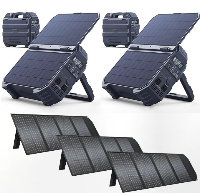 💥Limited Availability💥Buy 1 Get 1 Free💥Portable Power Station with Built-in Solar Panel