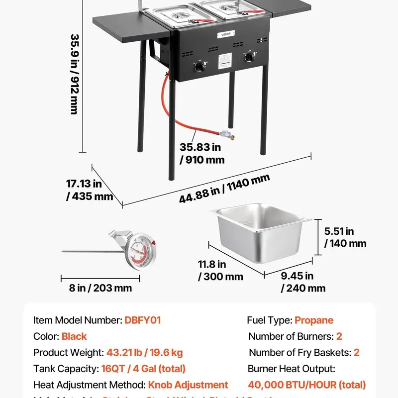8QTx2 Outdoor  Deep Fryer